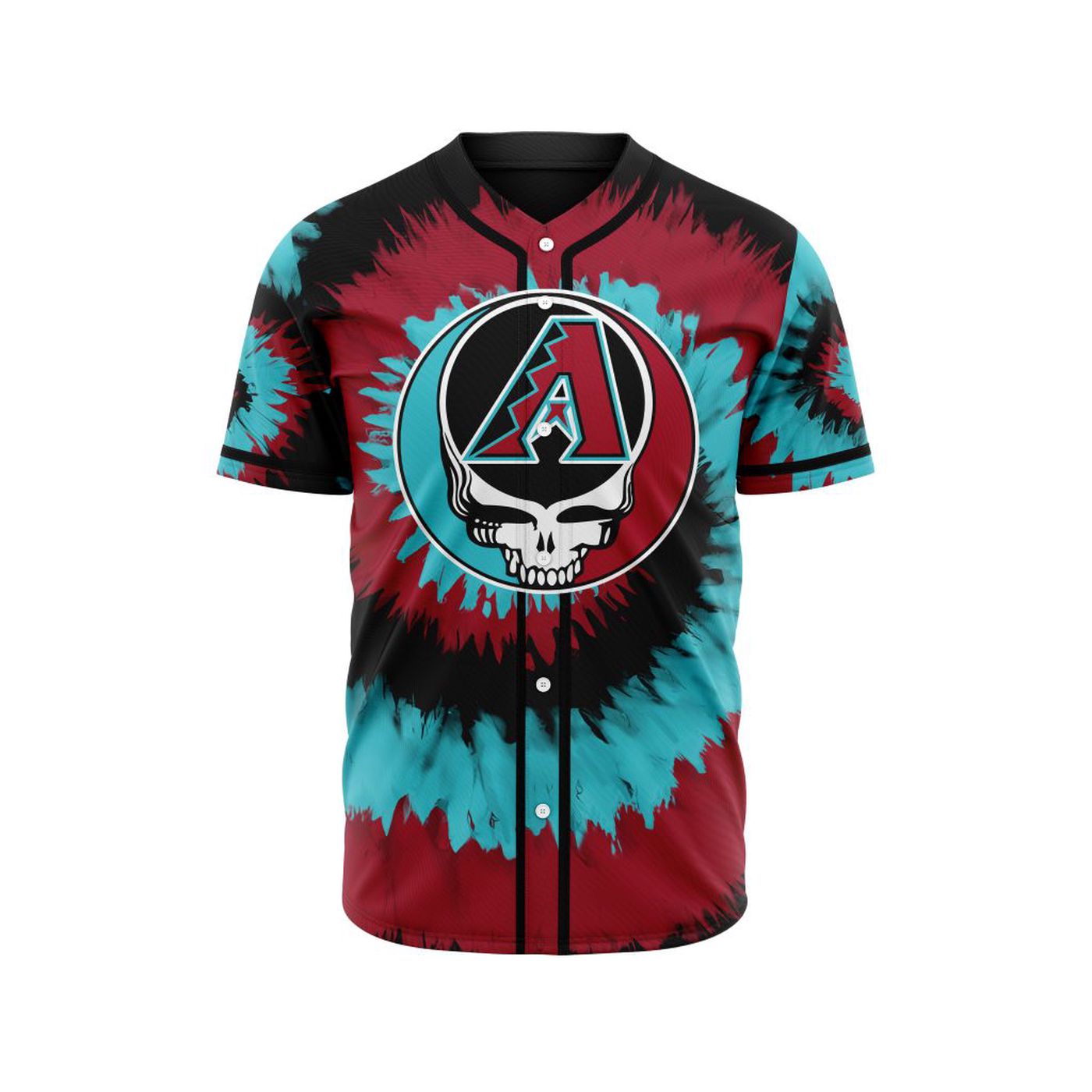 MLB Arizona Diamondbacks Special Grateful Dead Design Baseball Jersey Gift for Men Women - Bafud baseball jersey product view 2