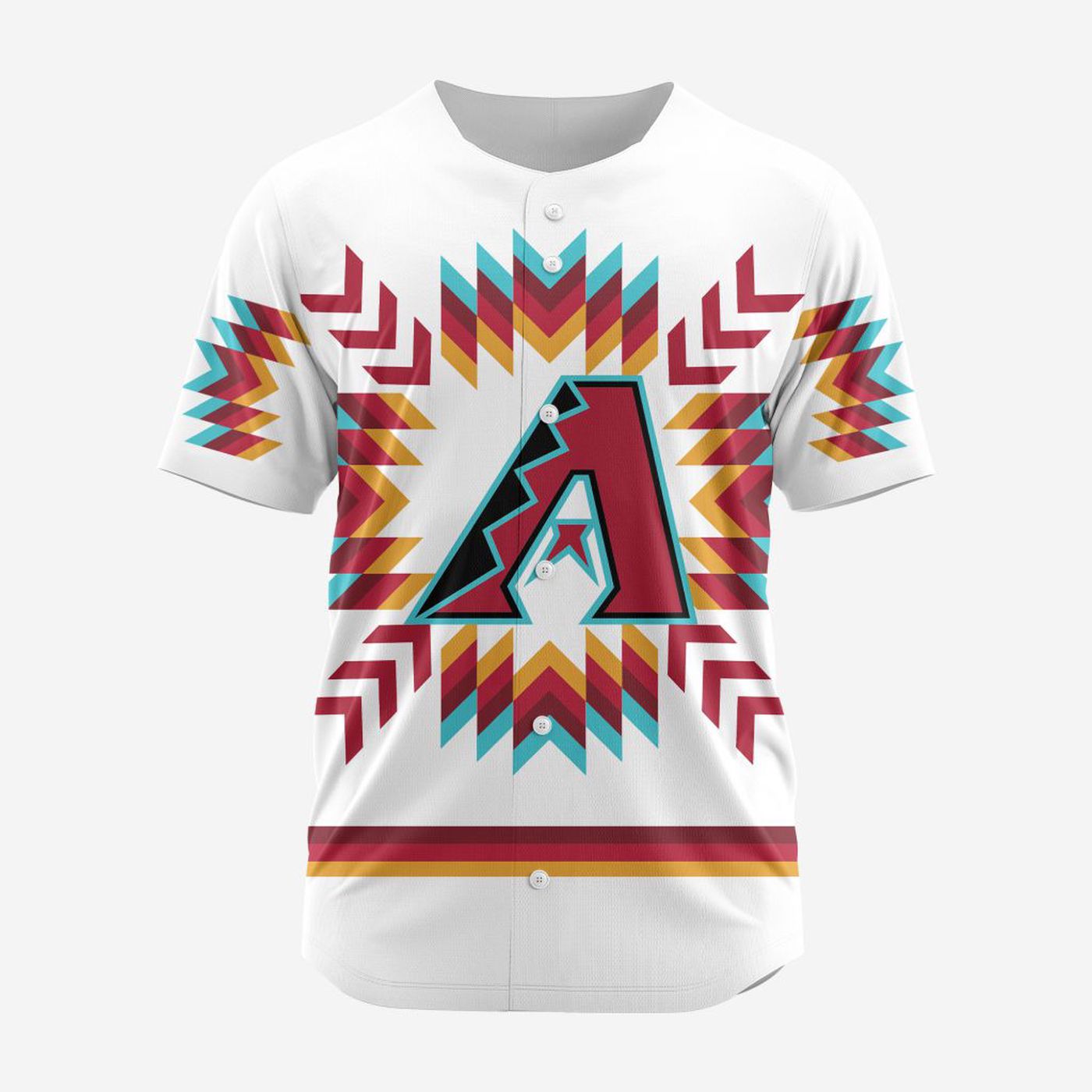 MLB Arizona Diamondbacks Special Native Design Baseball Jersey Gift for Men Women - Bafud baseball jersey product view 2