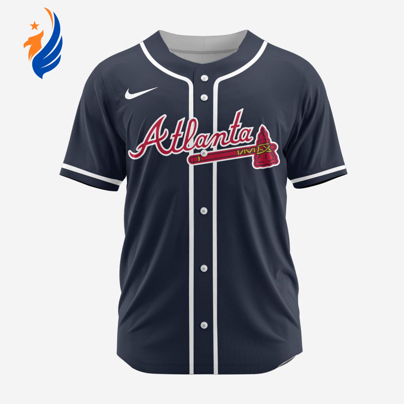 MLB Atlanta Braves Personalized Alternate 02 Baseball Jersey - Bafud baseball jersey product view 1
