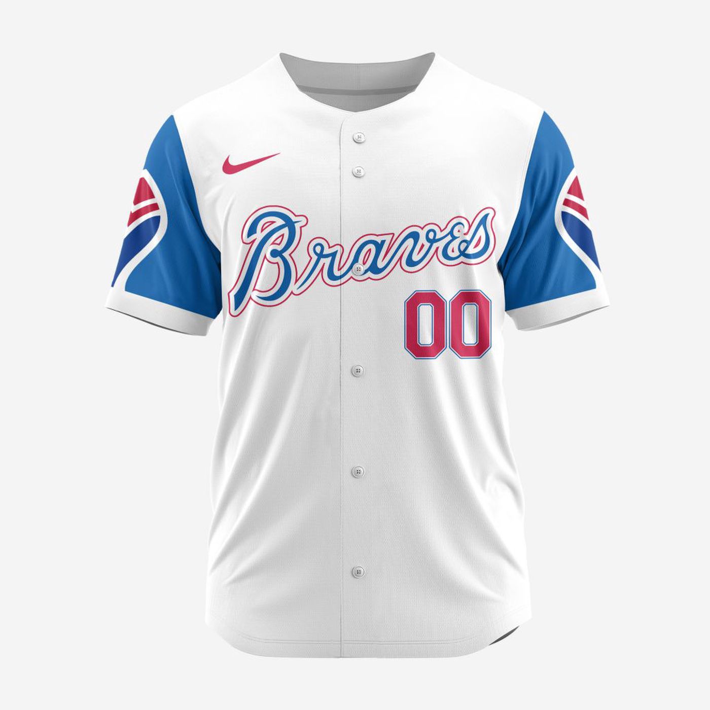 MLB Atlanta Braves Personalized Alternate Design Concept Baseball Jersey 2401 - Bafud baseball jersey product view 2