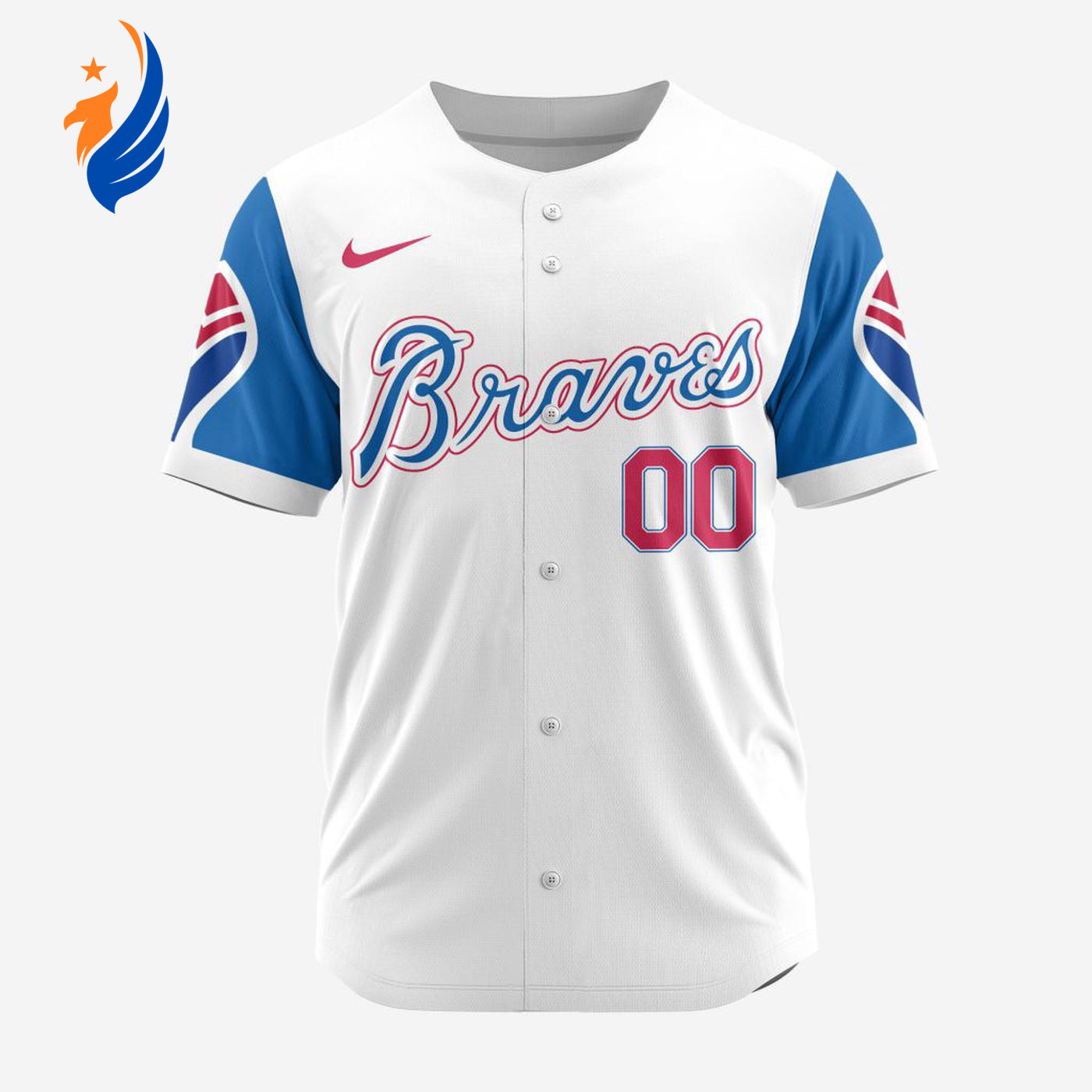 MLB Atlanta Braves Personalized Alternate Design Concept Baseball Jersey 2401 - Bafud baseball jersey product view 1