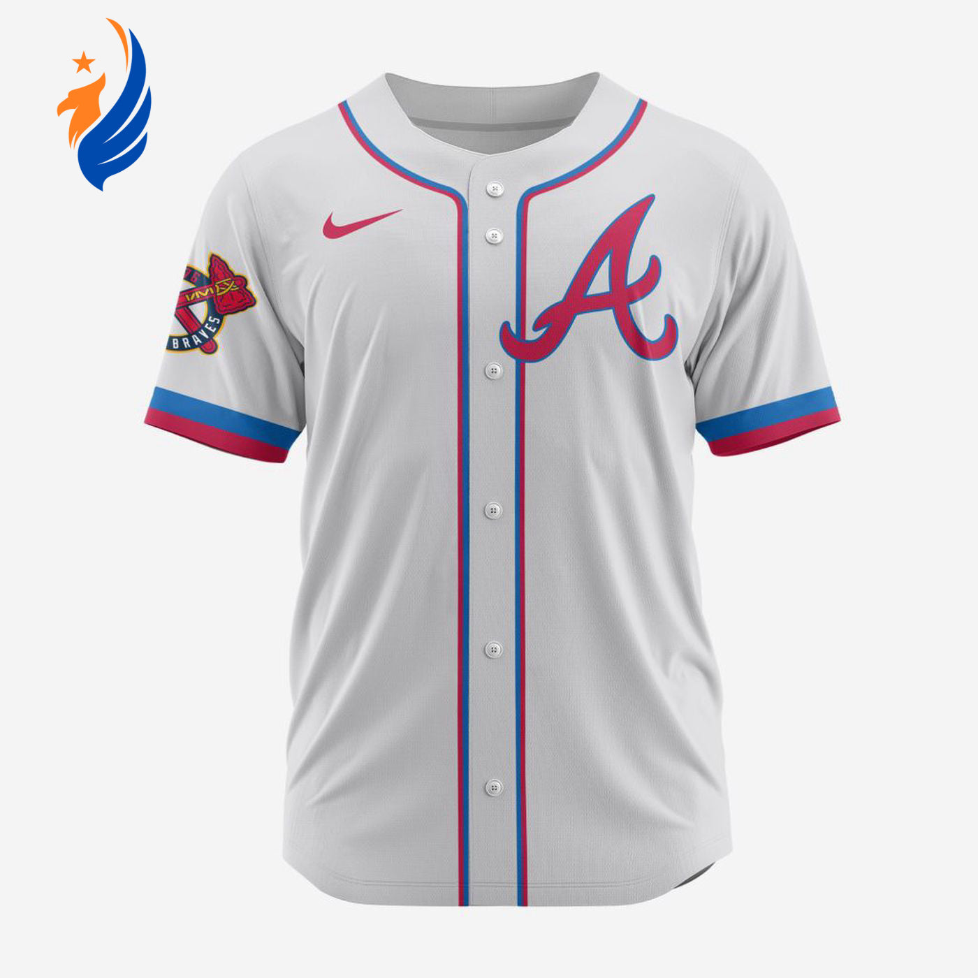 MLB Atlanta Braves Personalized Alternate Design Concept Baseball Jersey 2404 - Bafud baseball jersey product view 1