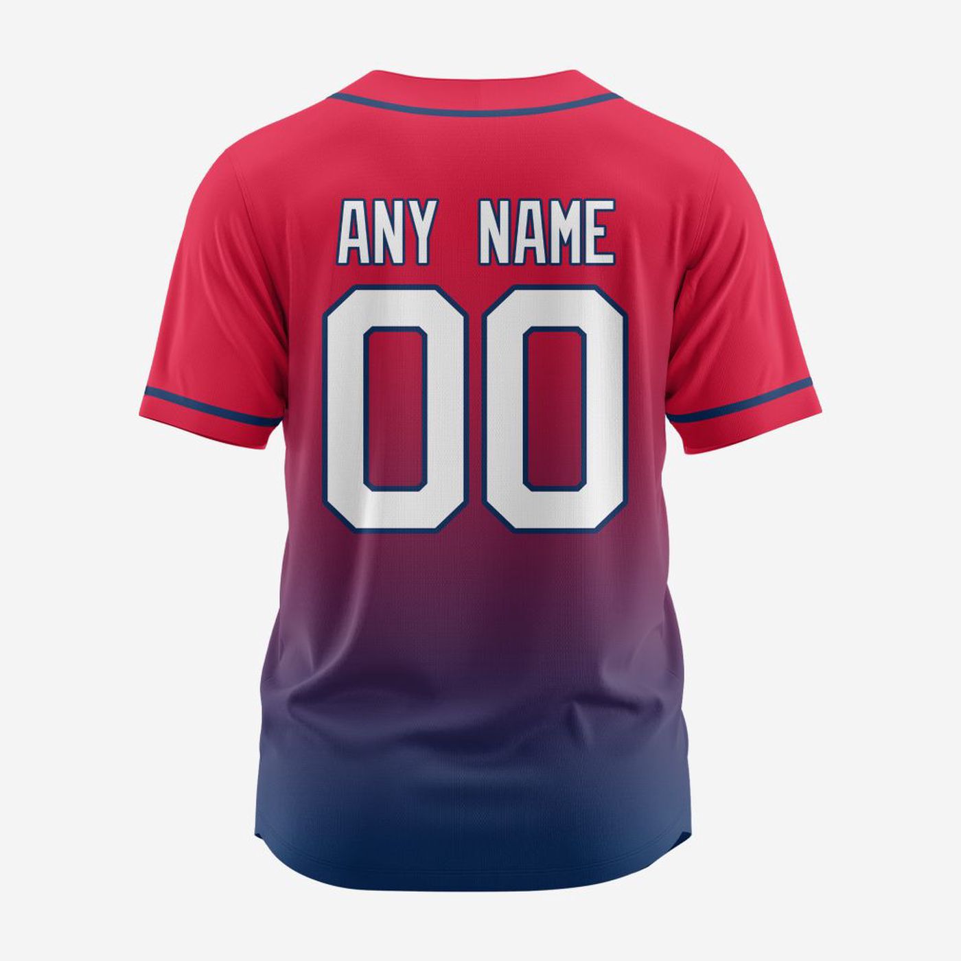 MLB Atlanta Braves Personalized Gradient Design Baseball Jersey Gift for Men Women - Bafud baseball jersey product view 2