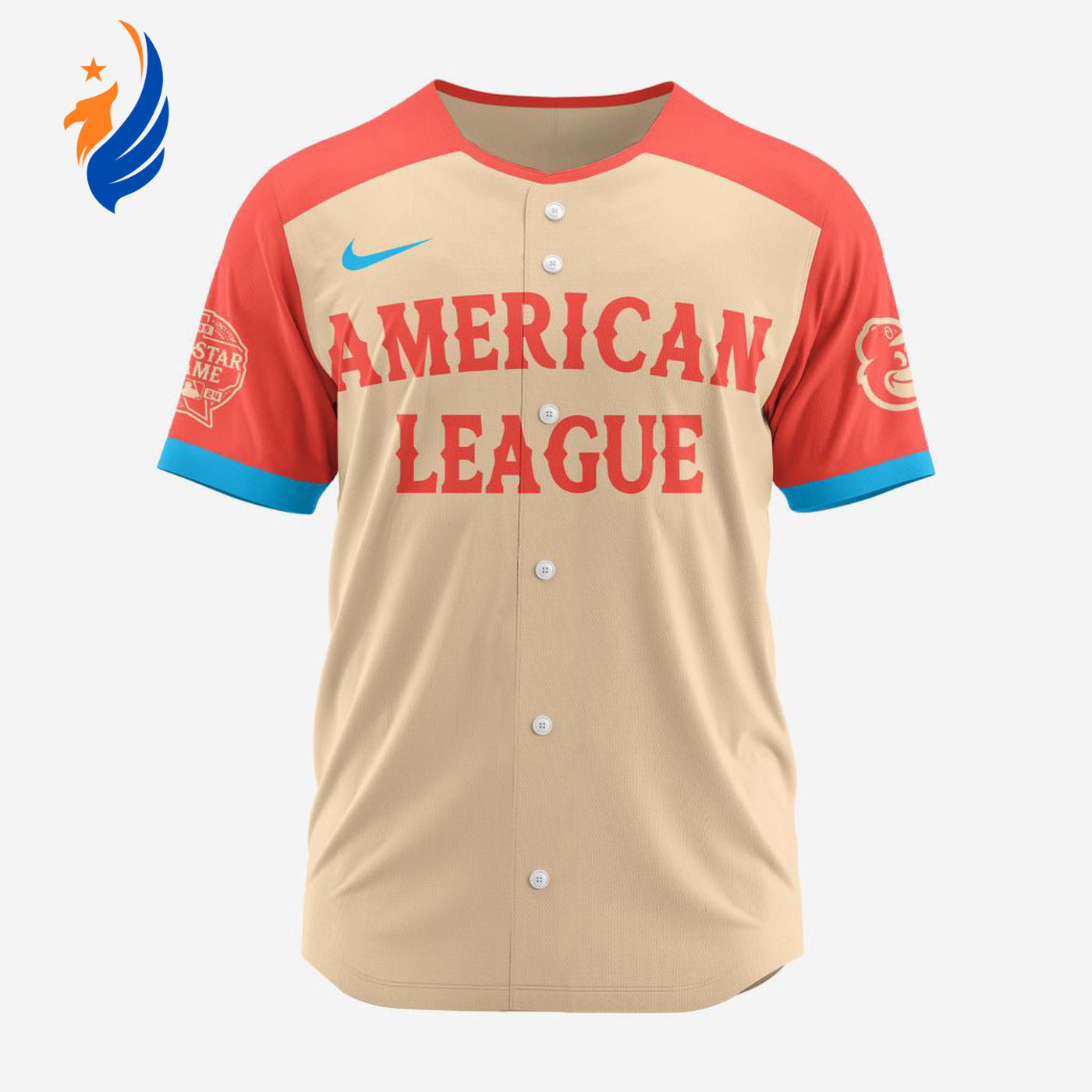 MLB Baltimore Orioles Personalized 2024 All Star Game Baseball Jersey - Bafud baseball jersey product view 1