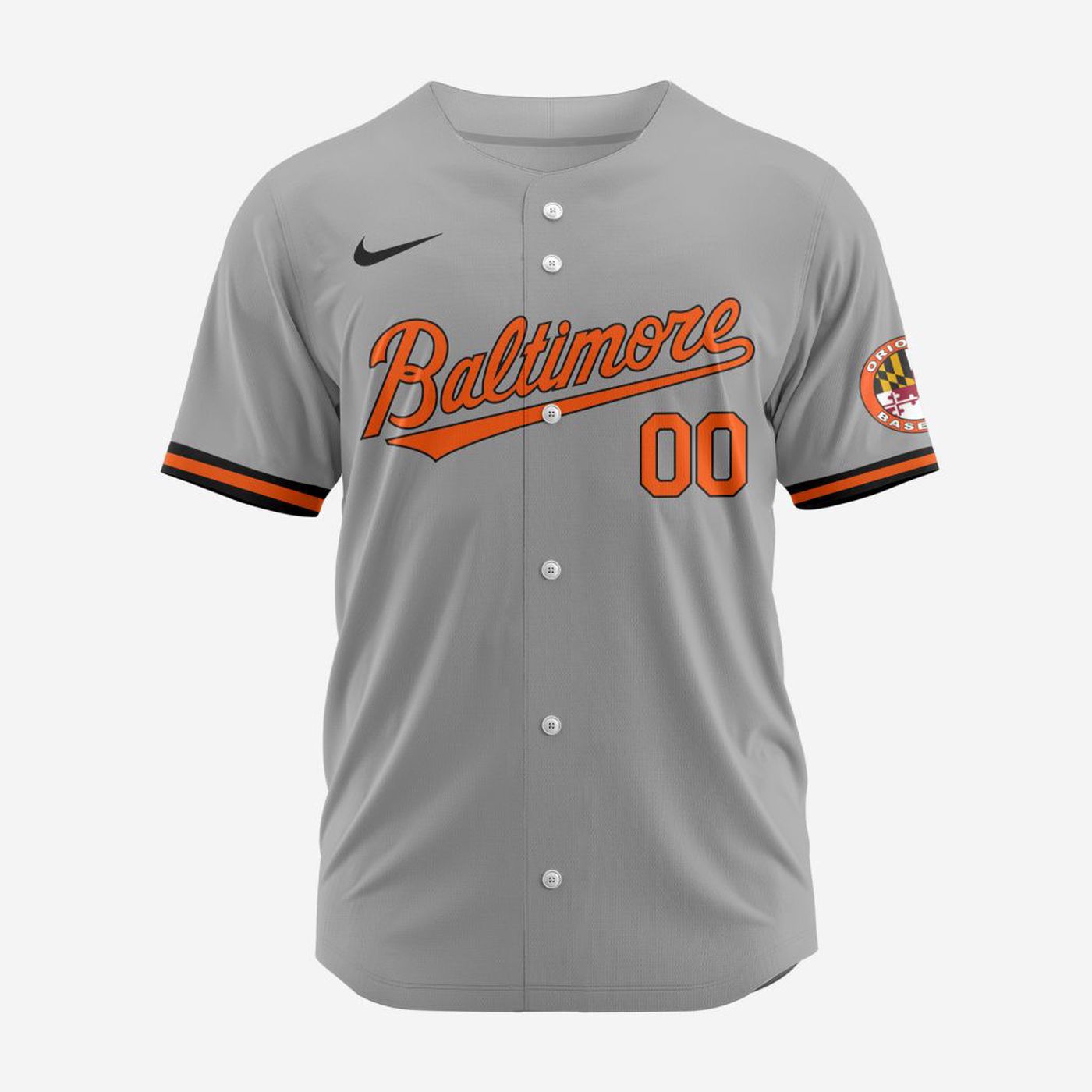 MLB Baltimore Orioles Personalized 2024 Road Baseball Jersey - Bafud baseball jersey product view 3