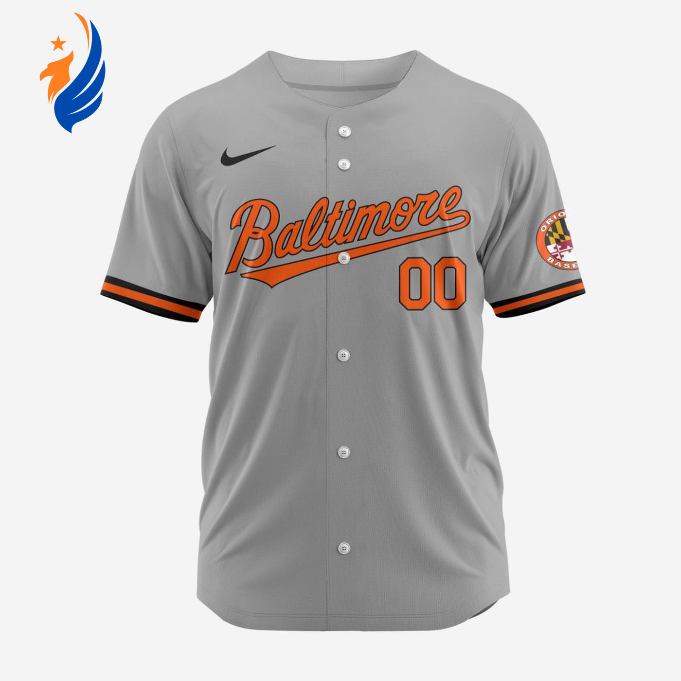MLB Baltimore Orioles Personalized 2024 Road Baseball Jersey - Bafud baseball jersey product view 1