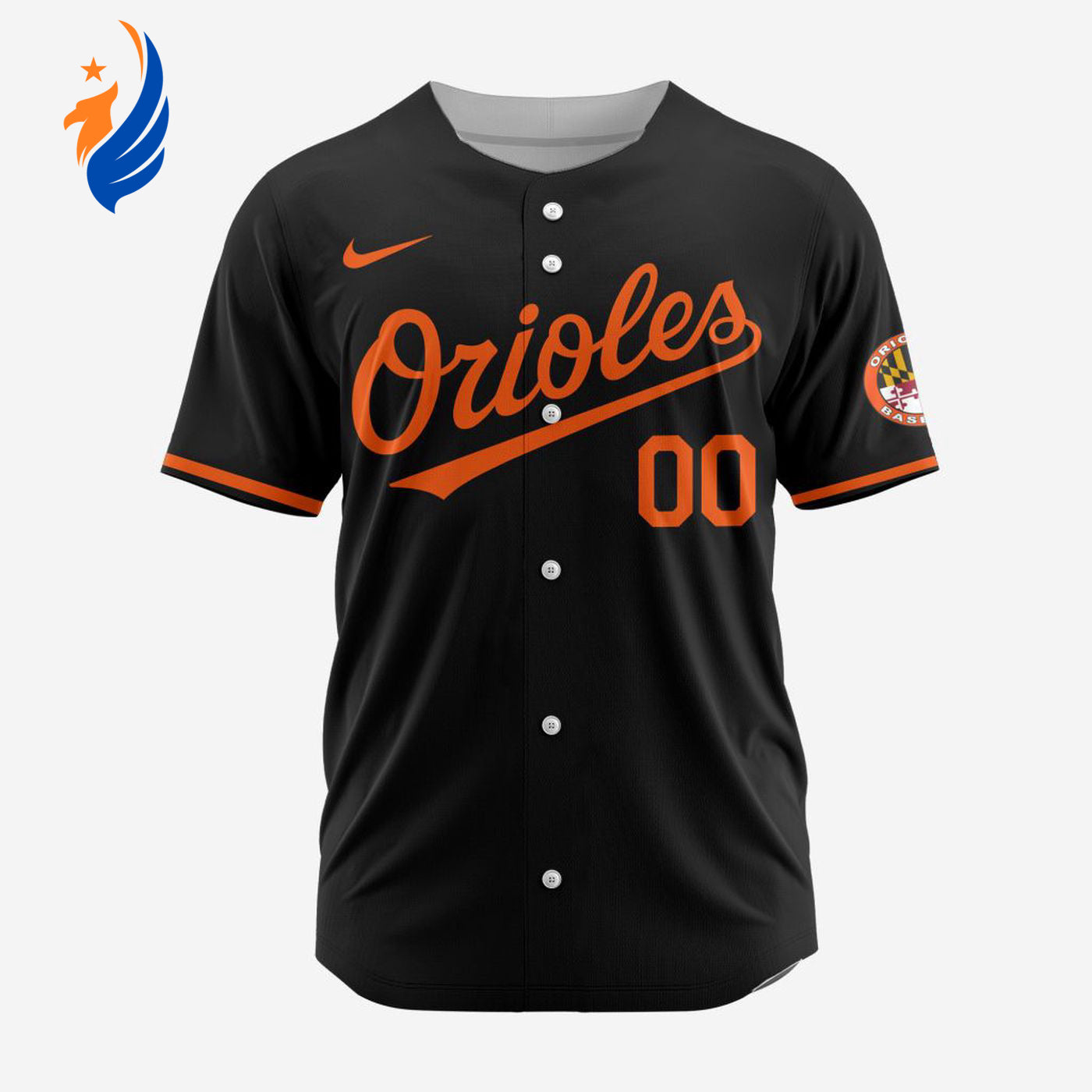 MLB Baltimore Orioles Personalized Alternate 02 Baseball Jersey - Bafud baseball jersey product view 1