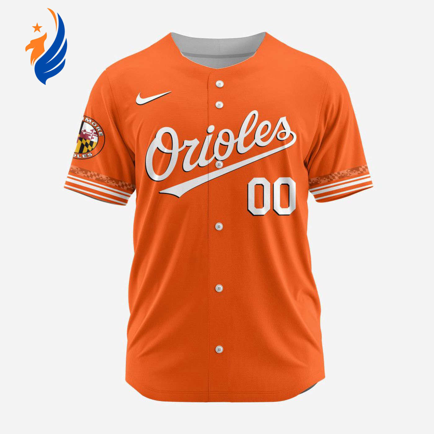 MLB Baltimore Orioles Personalized Alternate Design Concept Baseball Jersey 2402 - Bafud baseball jersey product view 1