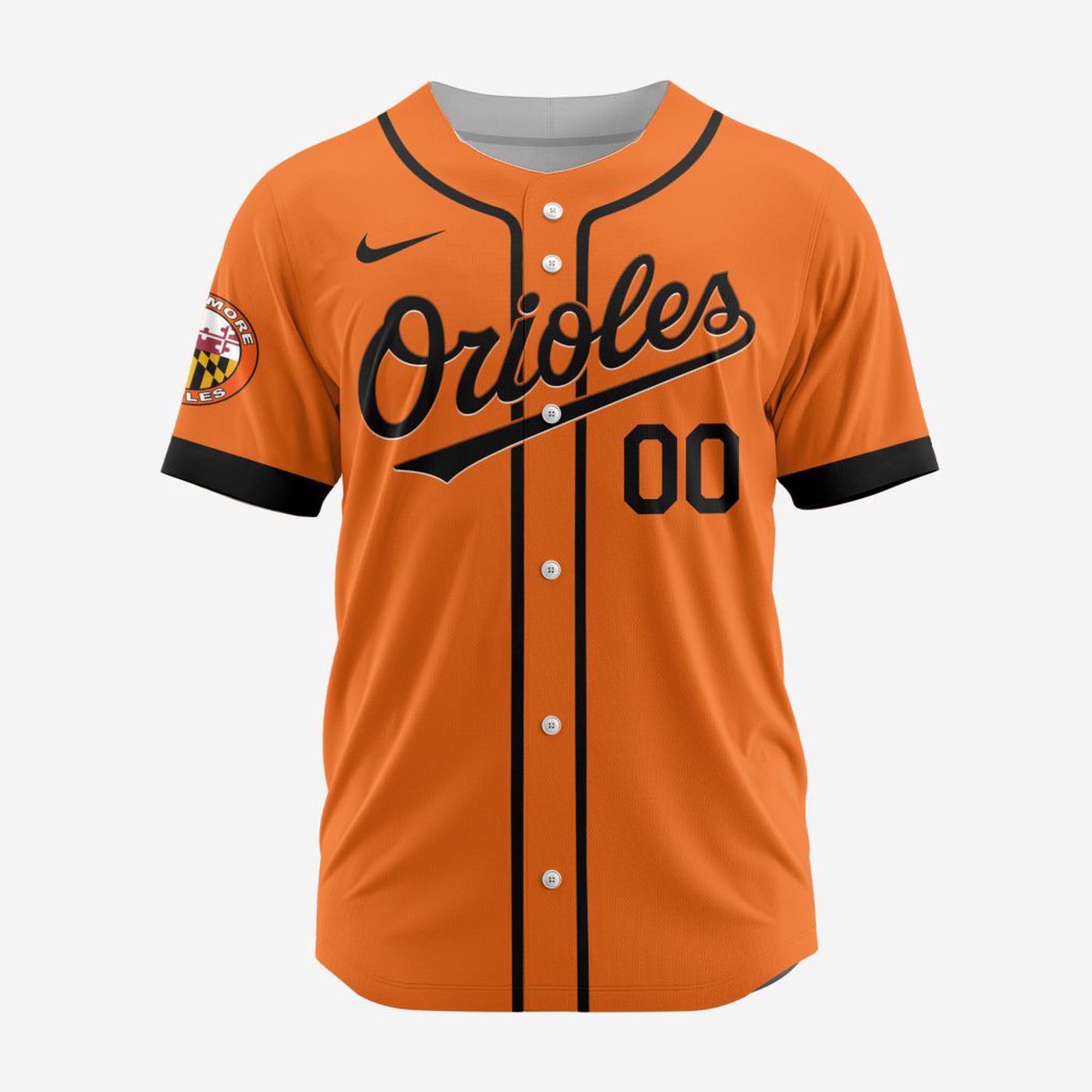 MLB Baltimore Orioles Personalized Alternate Design Concept Baseball Jersey 2404 - Bafud baseball jersey product view 2