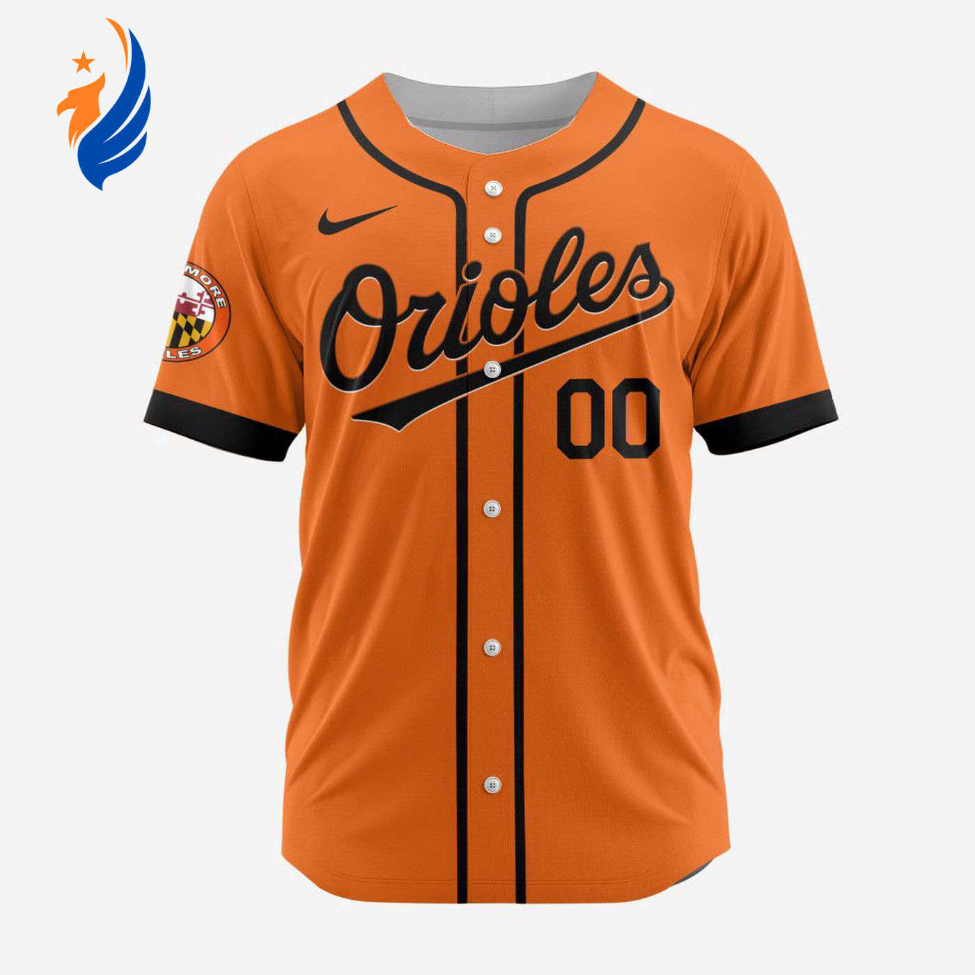 MLB Baltimore Orioles Personalized Alternate Design Concept Baseball Jersey 2404 - Bafud baseball jersey product view 1