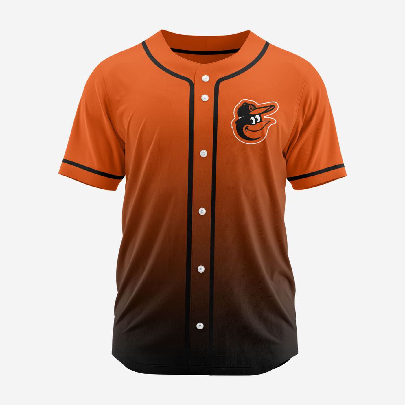 MLB Baltimore Orioles Personalized Gradient Design Baseball Jersey Gift for Men Women - Bafud baseball jersey product view 3