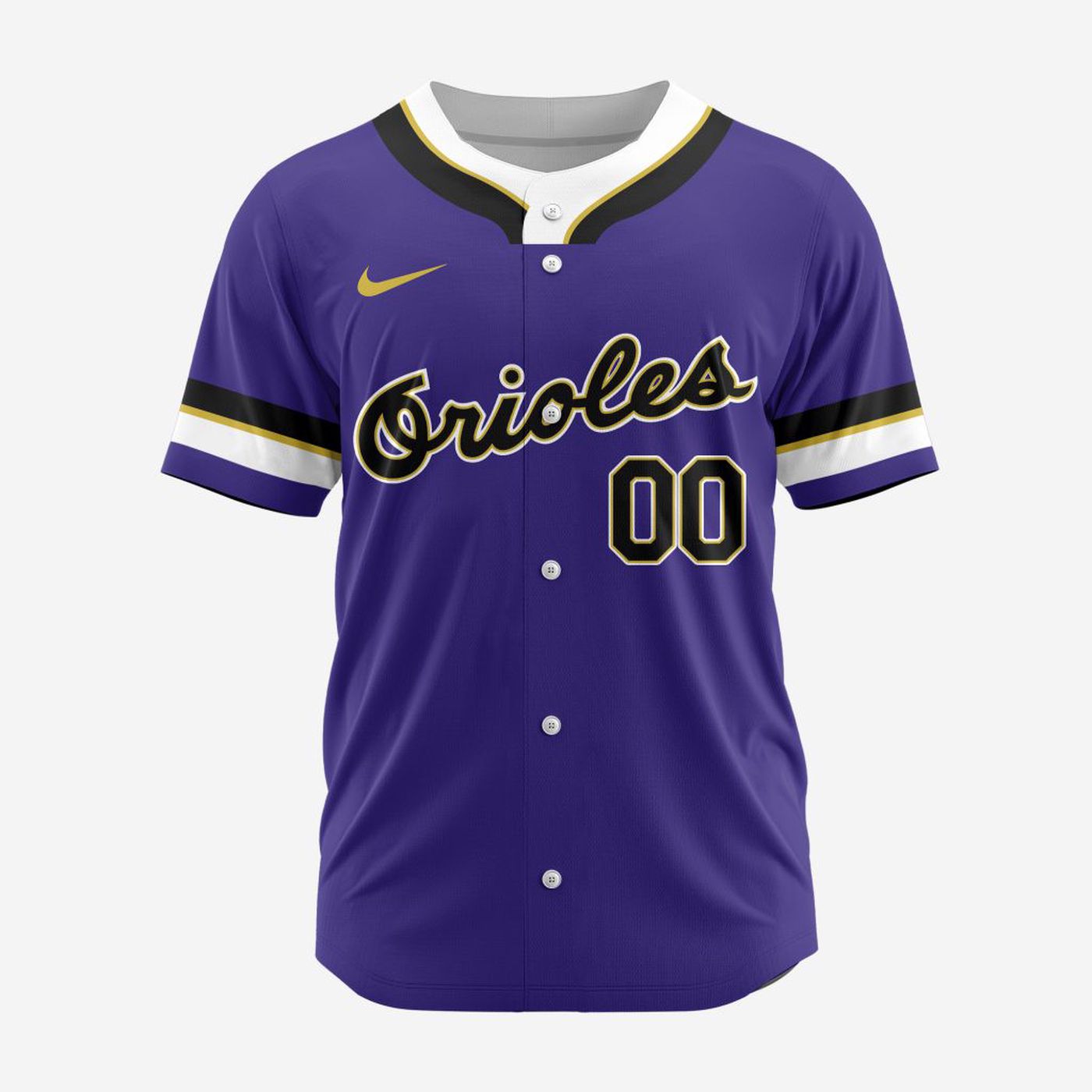 MLB Baltimore Orioles Personalized Reverse Retro Concept Design Baseball Jersey - Bafud baseball jersey product view 2