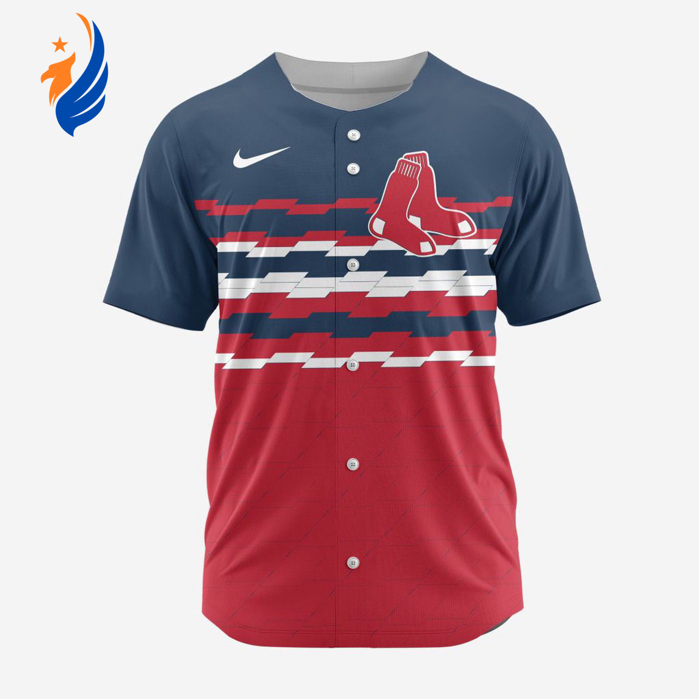 MLB Boston Red Sox Personalized Alternate Design Concept Baseball Jersey 2404 - Bafud baseball jersey product view 1