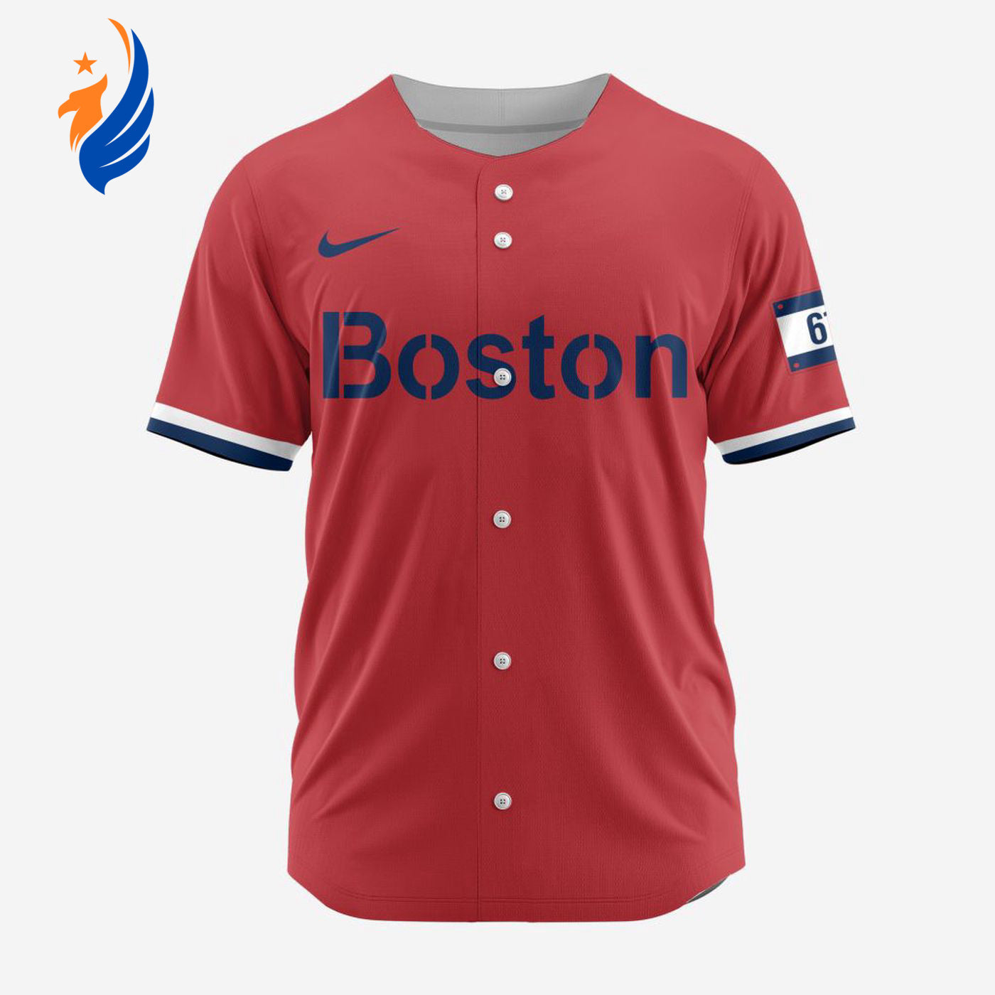MLB Boston Red Sox Personalized Reverse Retro Concept Design Baseball Jersey - Bafud baseball jersey product view 1