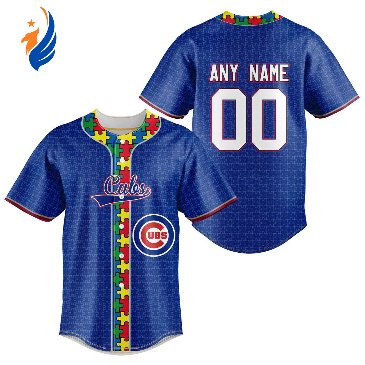 MLB Chicago Cubs Mix Grateful Dead | Specialized Baseball Jersey Fearless Aganst Autism Gift for Men Women - Bafud baseball jersey product view 1