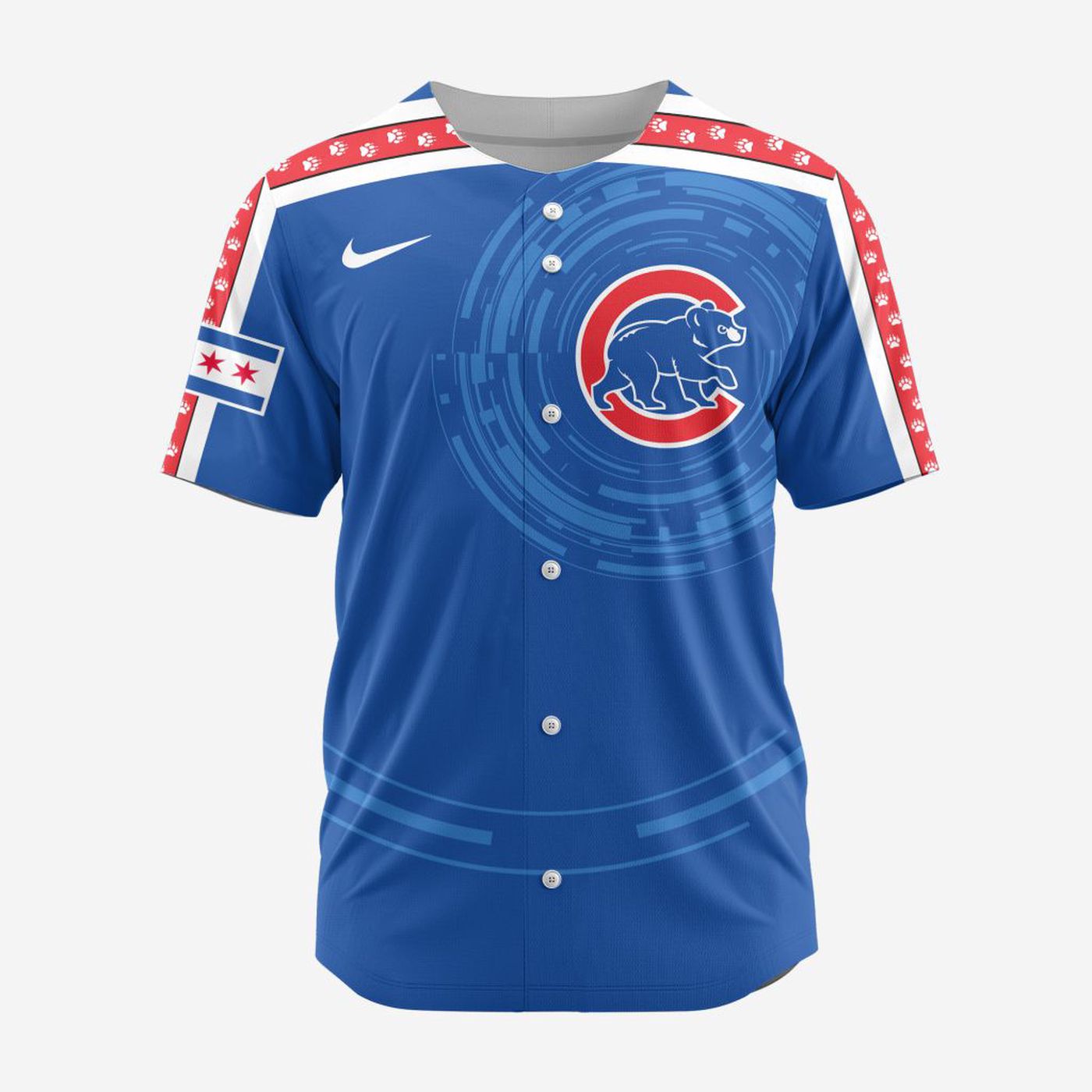 MLB Chicago Cubs Personalized Alternate Design Concept Baseball Jersey 2402 - Bafud baseball jersey product view 2