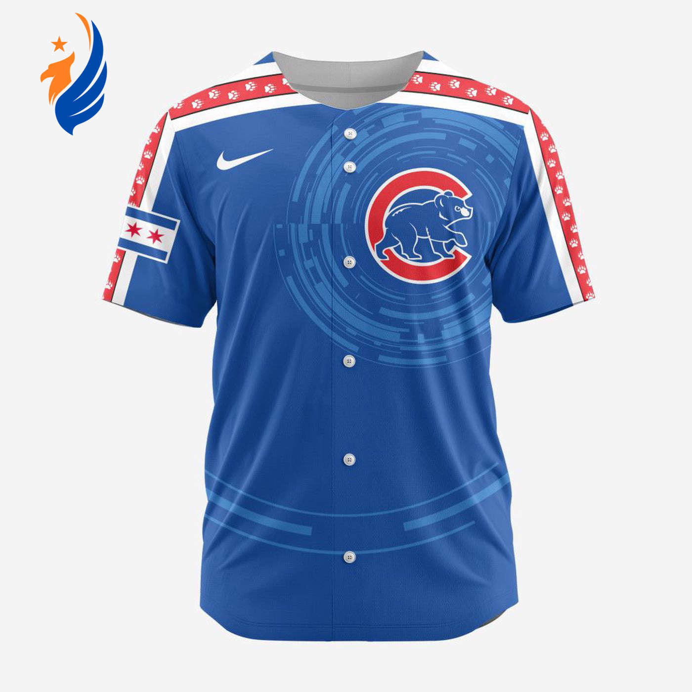 MLB Chicago Cubs Personalized Alternate Design Concept Baseball Jersey 2402 - Bafud baseball jersey product view 1