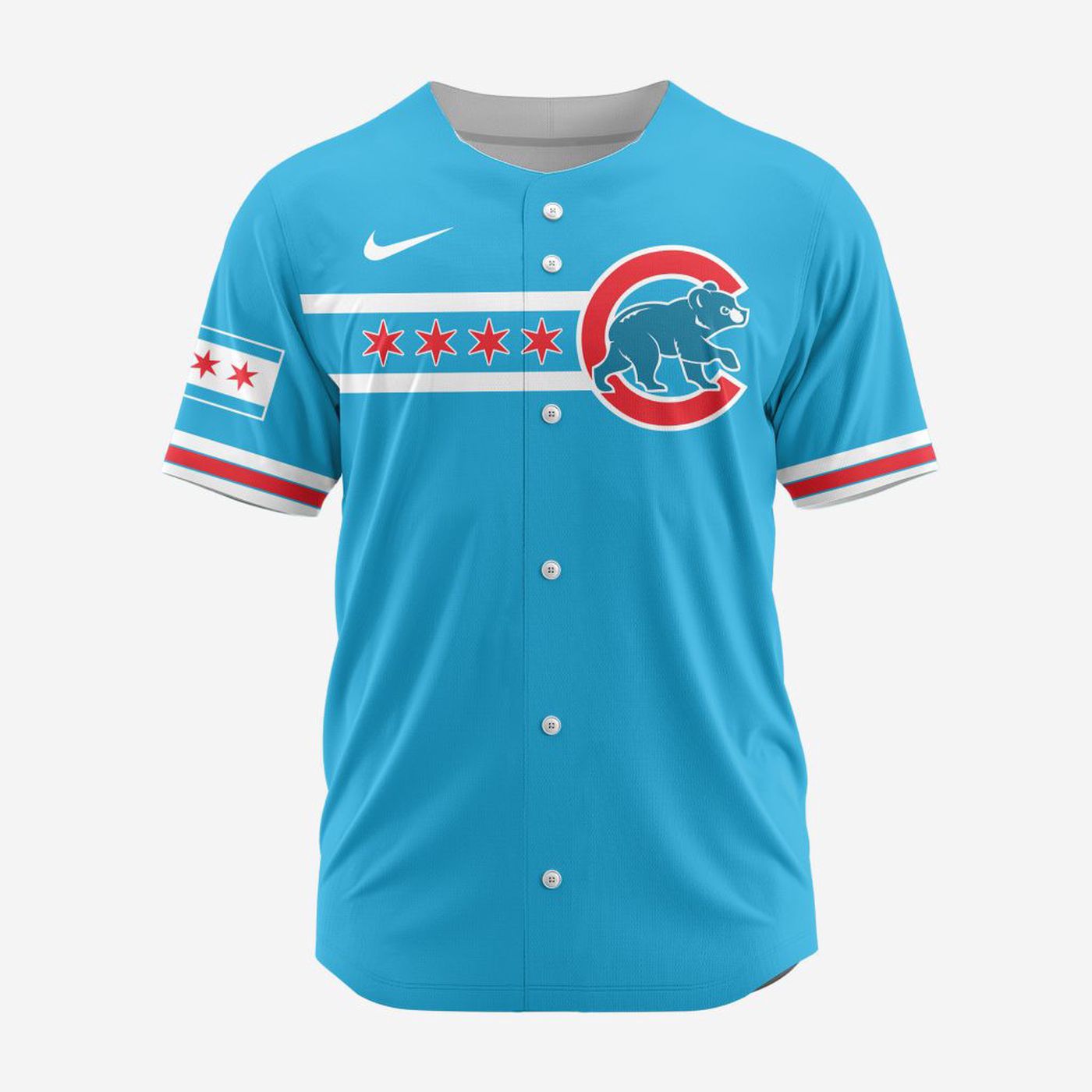 MLB Chicago Cubs Personalized Alternate Design Concept Baseball Jersey 2404 - Bafud baseball jersey product view 3