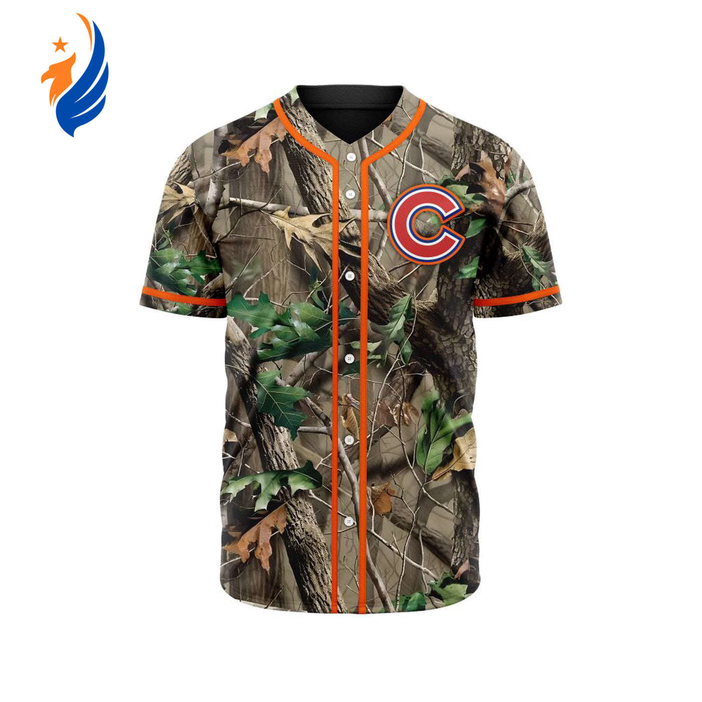 MLB Chicago Cubs Special Realtree Camo Hunting Baseball Jersey Gift for Men Women - Bafud baseball jersey product view 1