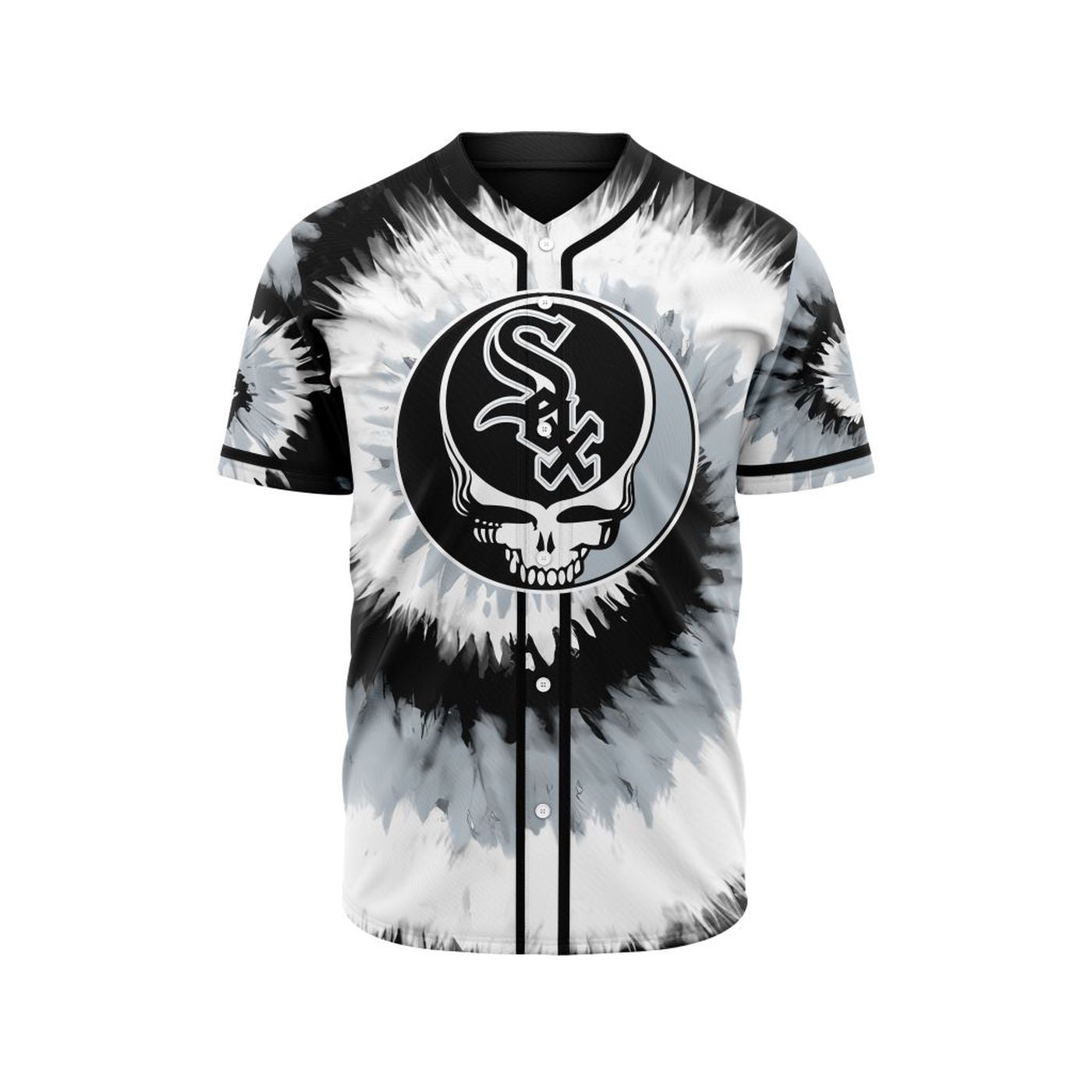 MLB Chicago White Sox Special Grateful Dead Design Baseball Jersey Gift for Men Women - Bafud baseball jersey product view 2