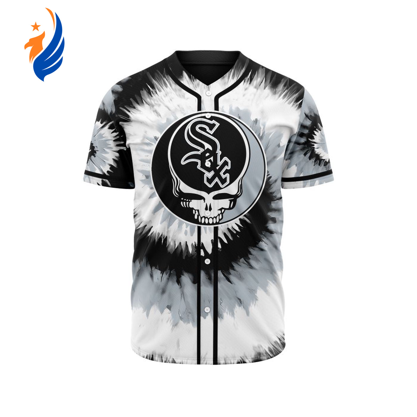 MLB Chicago White Sox Special Grateful Dead Design Baseball Jersey Gift for Men Women - Bafud baseball jersey product view 1