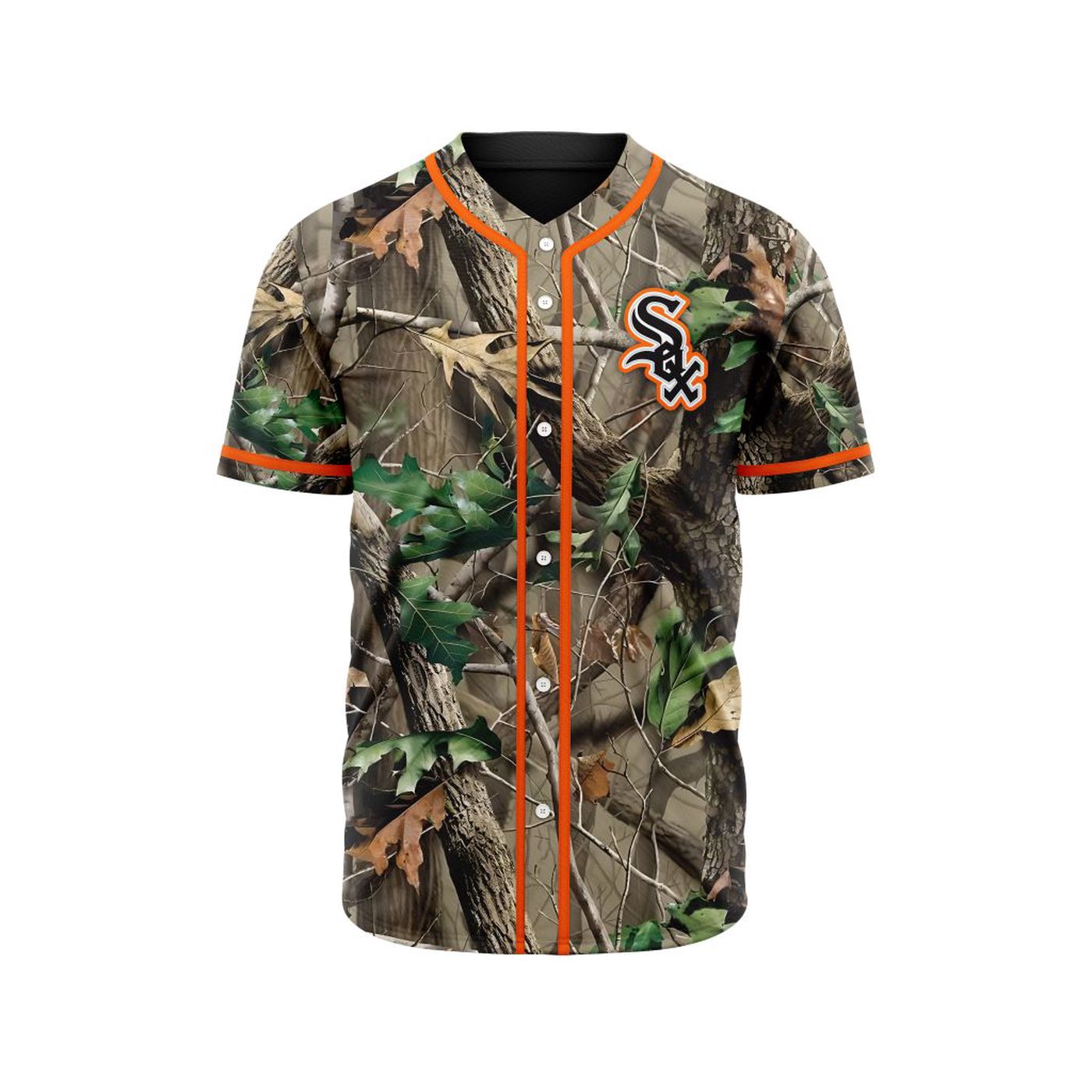 MLB Chicago White Sox Special Realtree Camo Hunting Baseball Jersey Gift for Men Women - Bafud baseball jersey product view 2