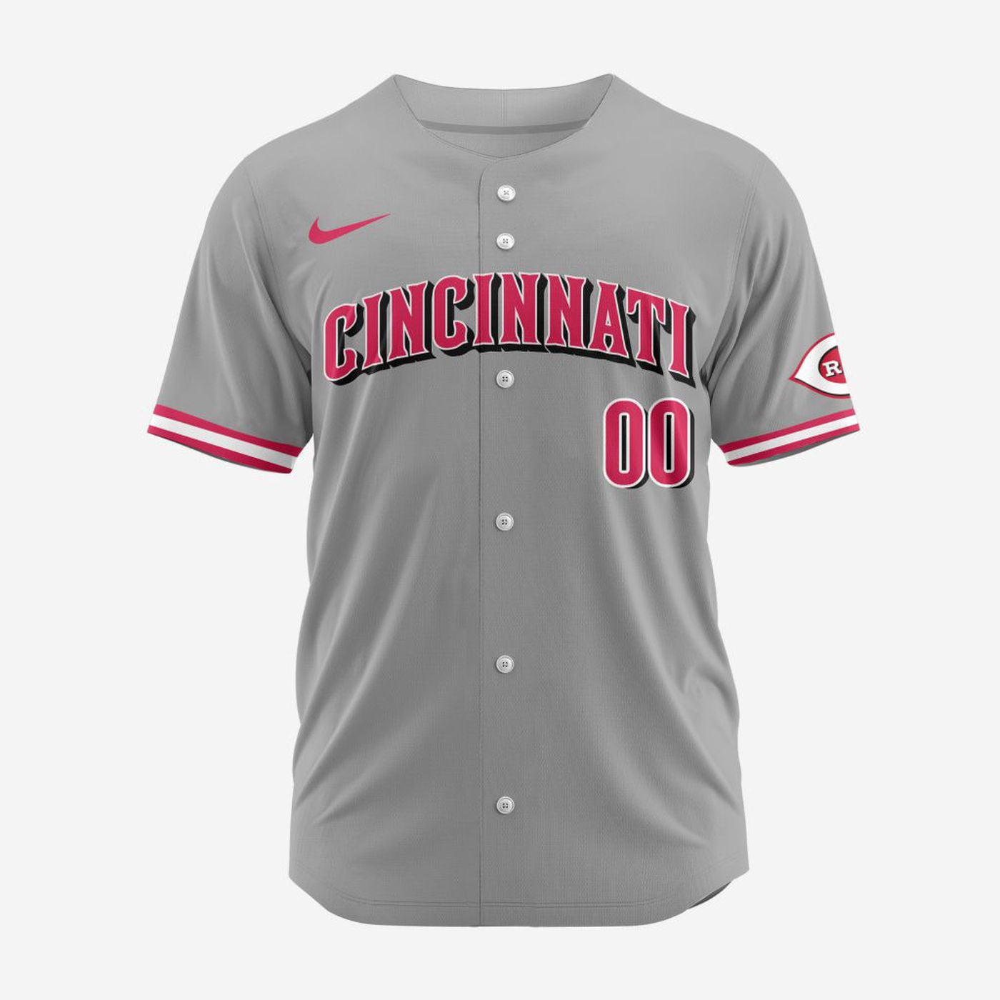 MLB Cincinnati Reds Personalized 2024 Road Baseball Jersey - Bafud baseball jersey product view 2