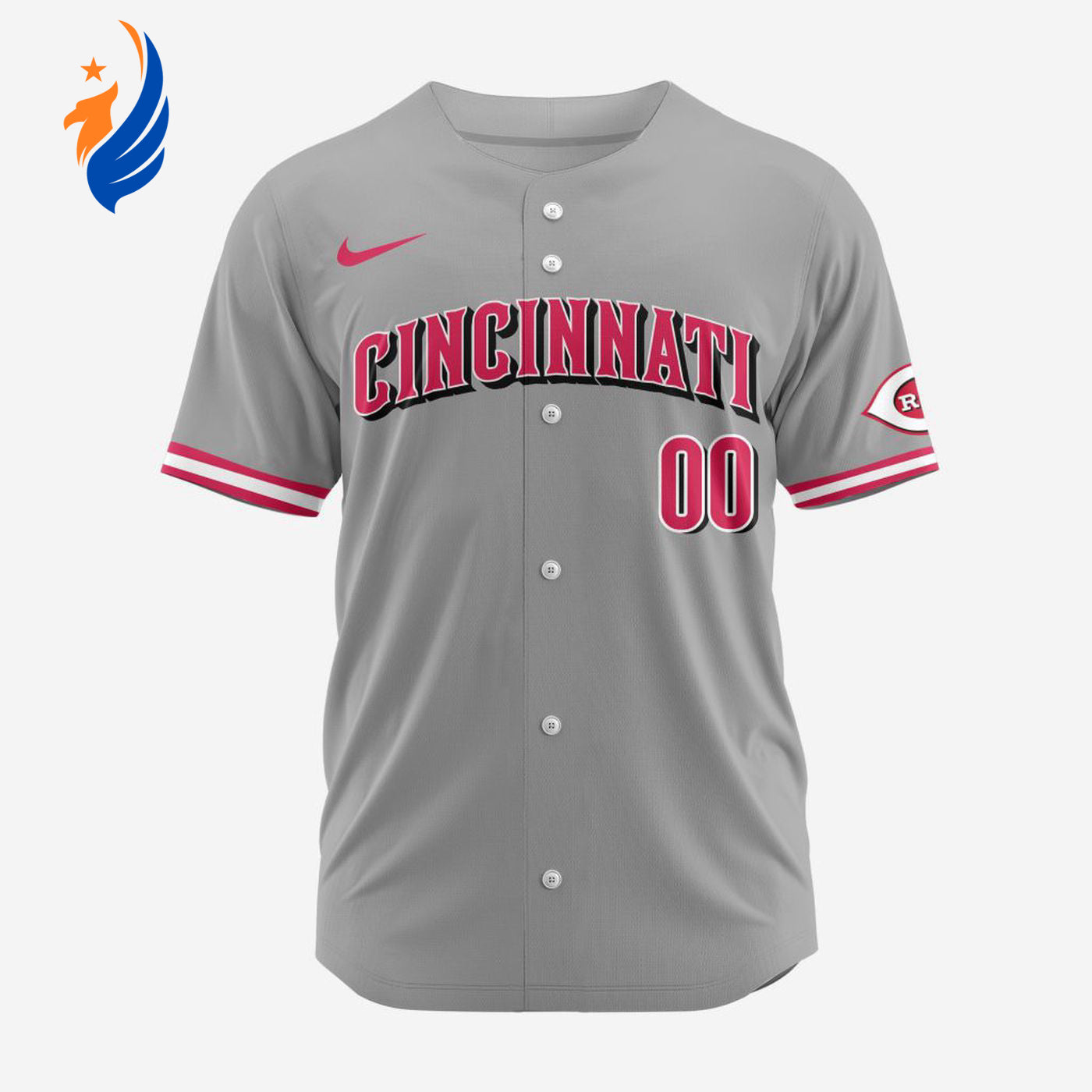 MLB Cincinnati Reds Personalized 2024 Road Baseball Jersey - Bafud baseball jersey product view 1