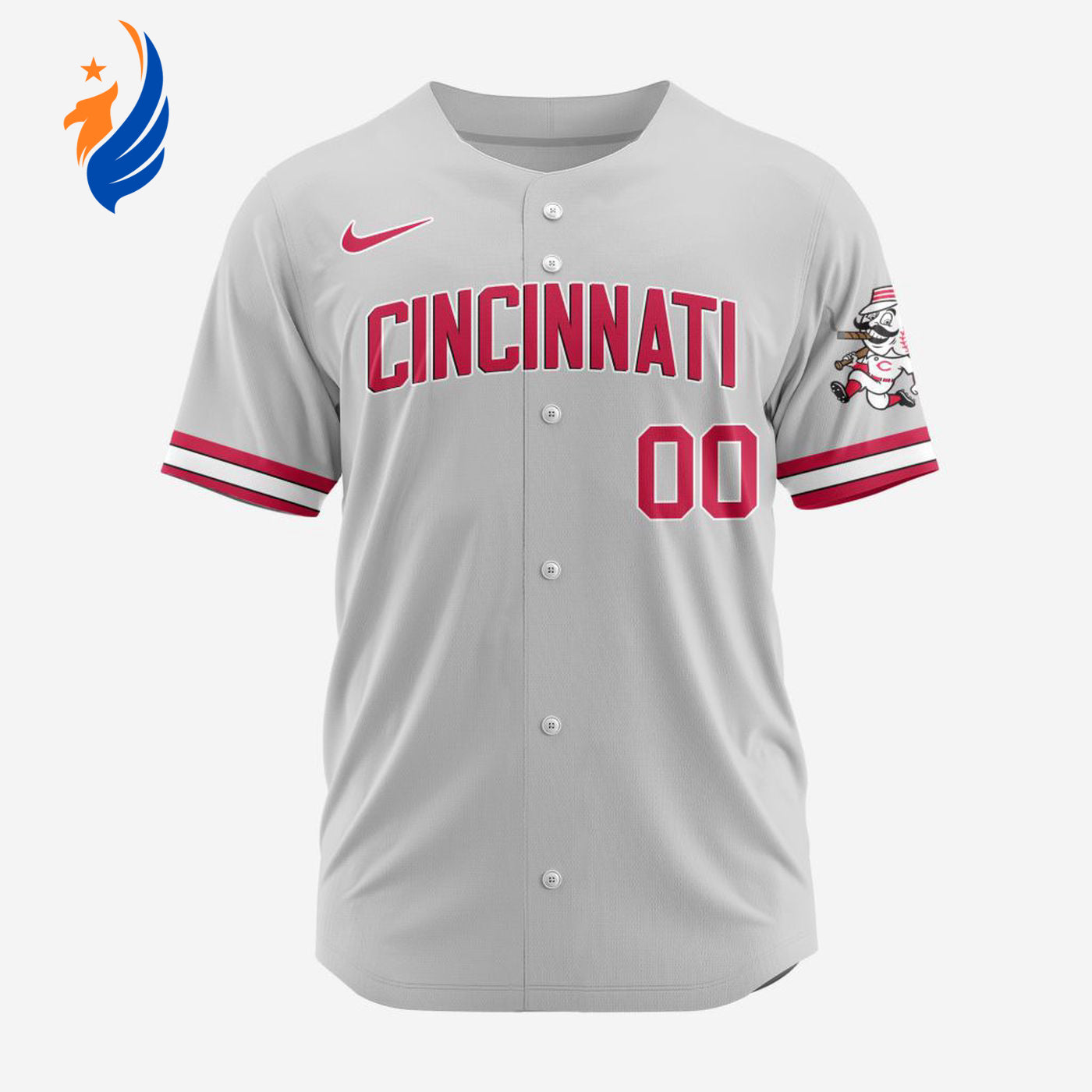 MLB Cincinnati Reds Personalized Alternate Design Concept Baseball Jersey 2402 - Bafud baseball jersey product view 1