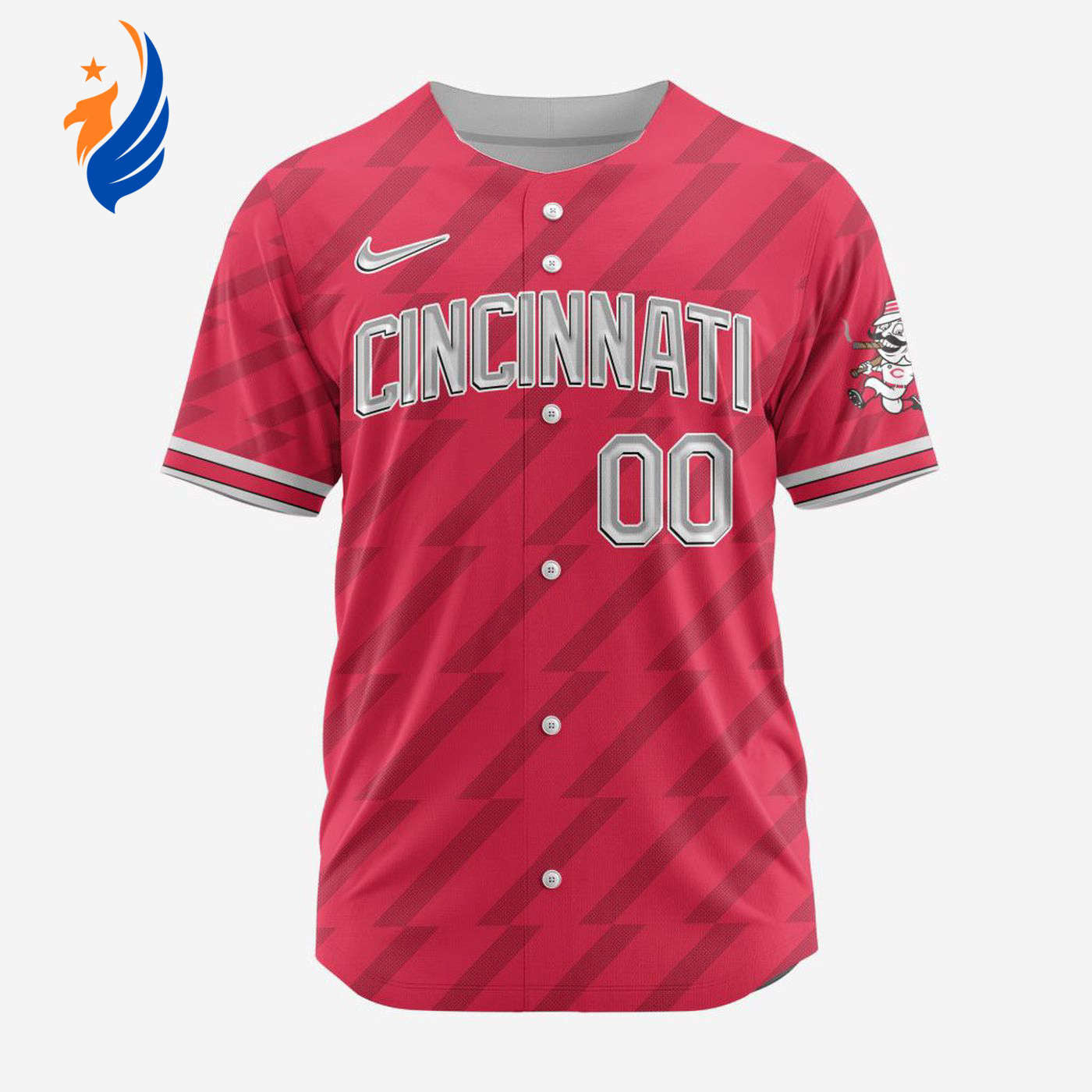 MLB Cincinnati Reds Personalized Alternate Design Concept Baseball Jersey 2404 - Bafud baseball jersey product view 1