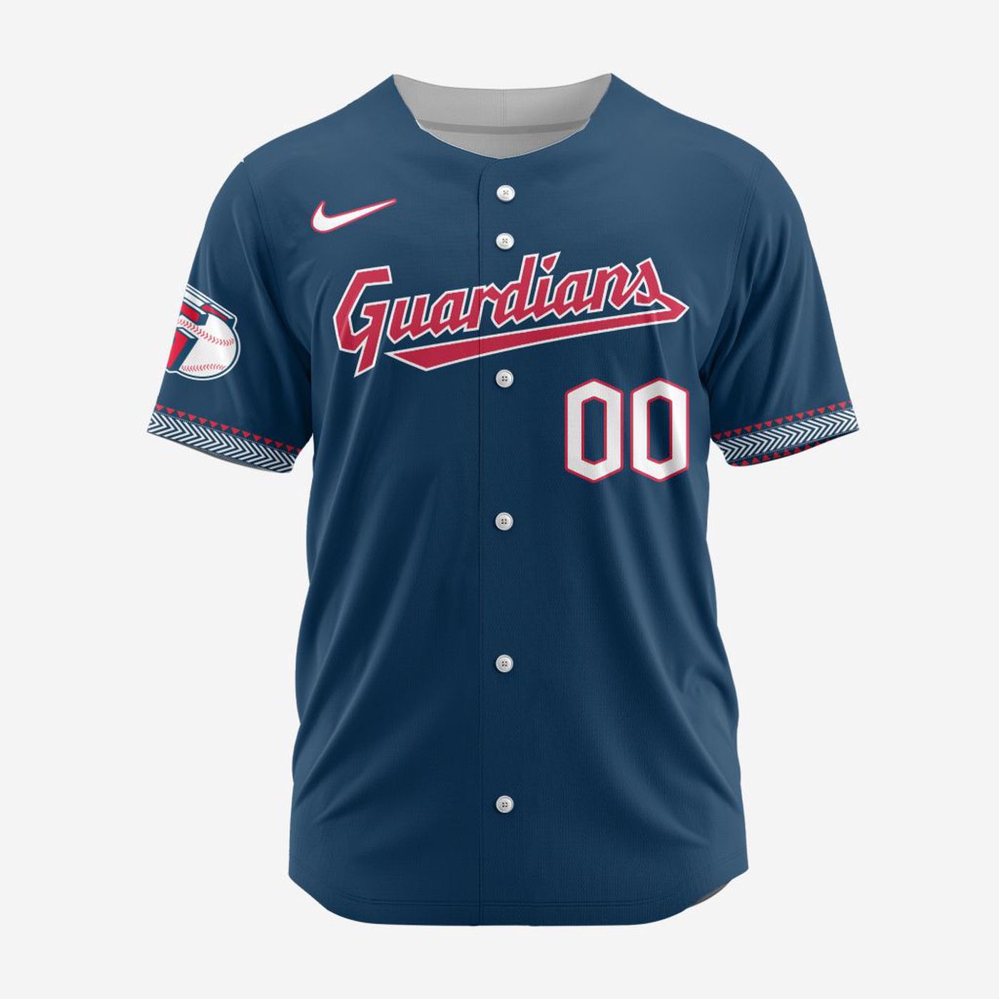 MLB Cleveland Guardians Personalized Alternate Design Concept Baseball Jersey 2402 - Bafud baseball jersey product view 2