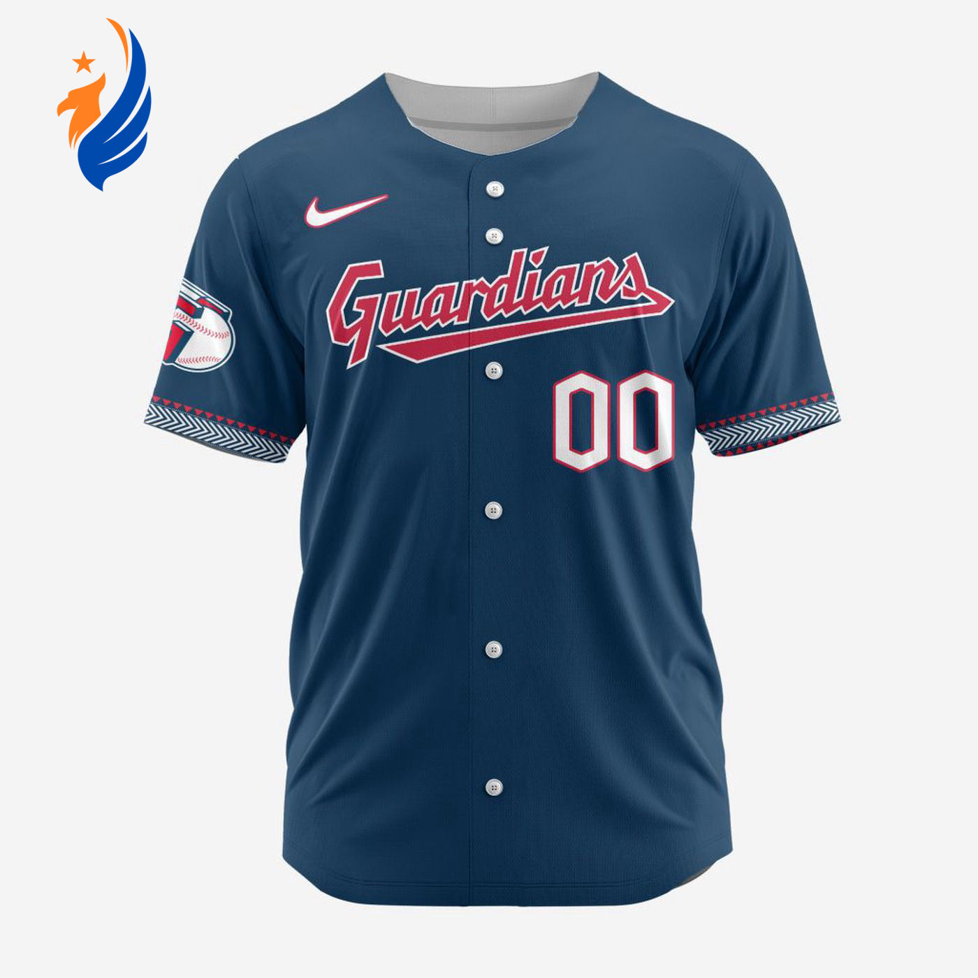 MLB Cleveland Guardians Personalized Alternate Design Concept Baseball Jersey 2402 - Bafud baseball jersey product view 1