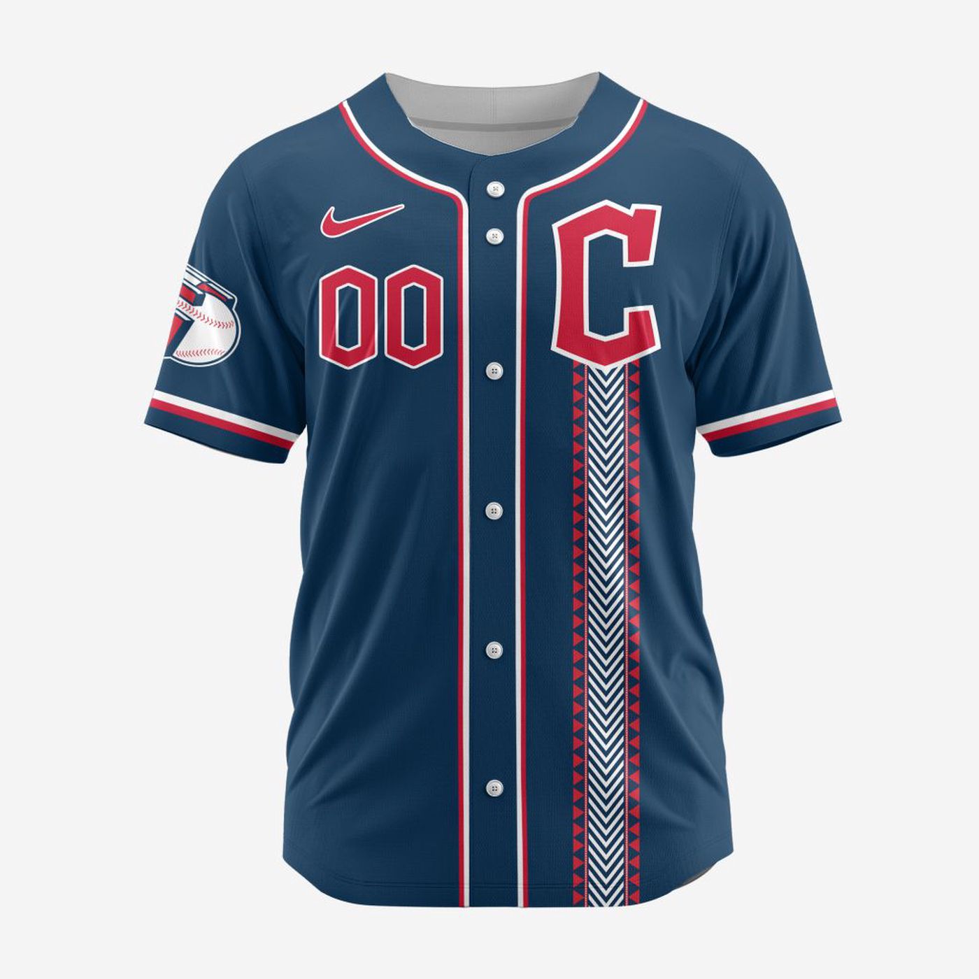 MLB Cleveland Guardians Personalized Alternate Design Concept Baseball Jersey 2404 - Bafud baseball jersey product view 2