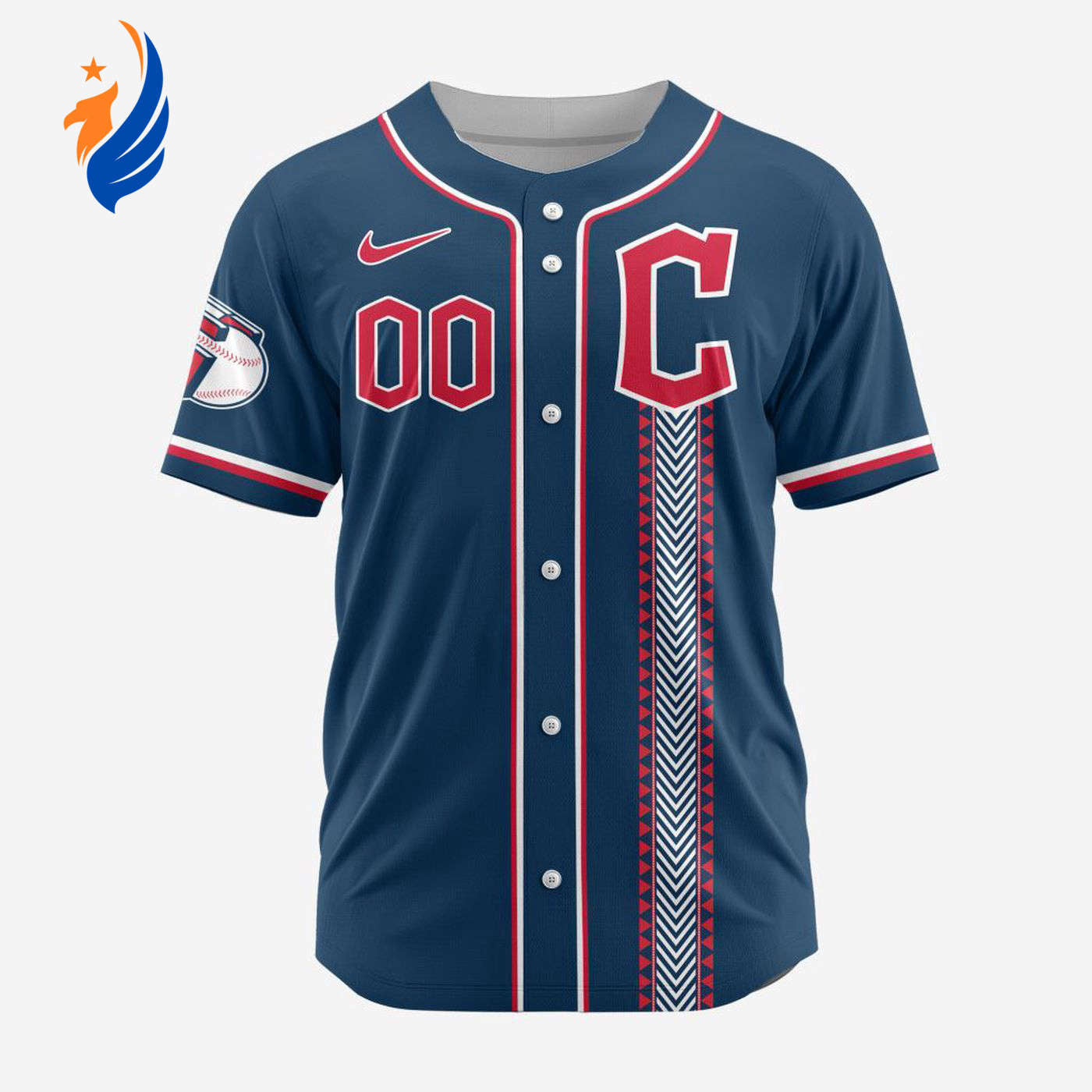 MLB Cleveland Guardians Personalized Alternate Design Concept Baseball Jersey 2404 - Bafud baseball jersey product view 1