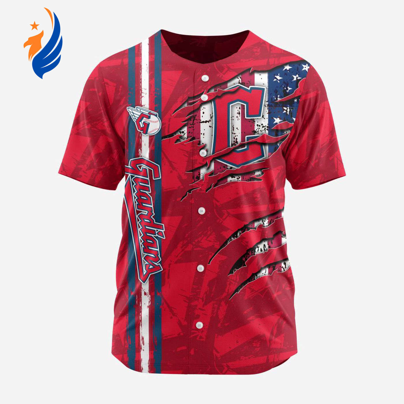 MLB Cleveland Guardians Special Design Baseball Jersey Gift for Men Women - Bafud baseball jersey product view 1