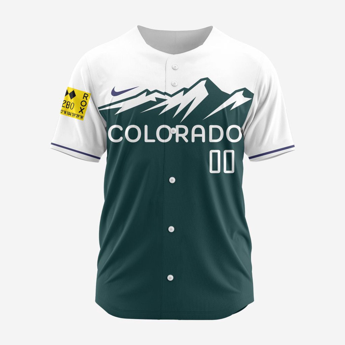 MLB Colorado Rockies Personalized 2024 City Connect Baseball Jersey Design - Bafud baseball jersey product view 2