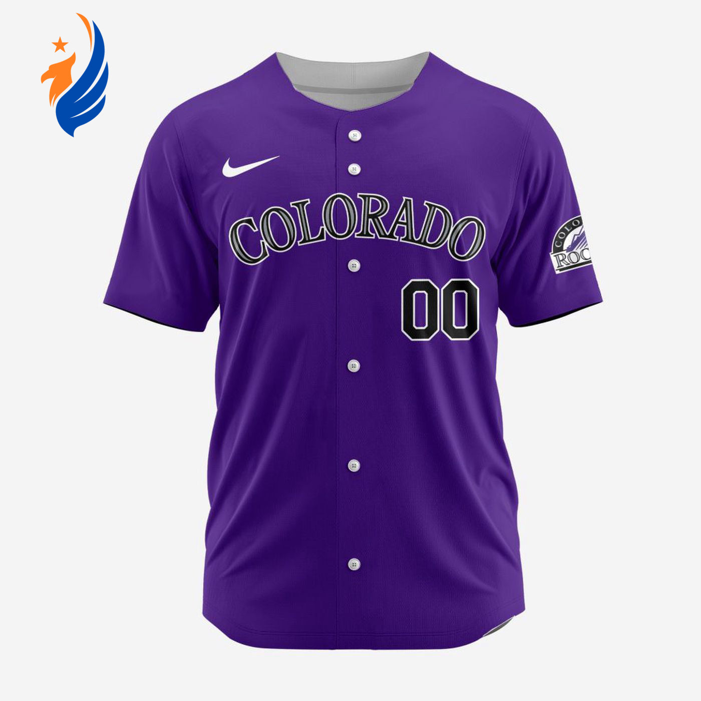 MLB Colorado Rockies Personalized Alternate Baseball Jersey - Bafud baseball jersey product view 1