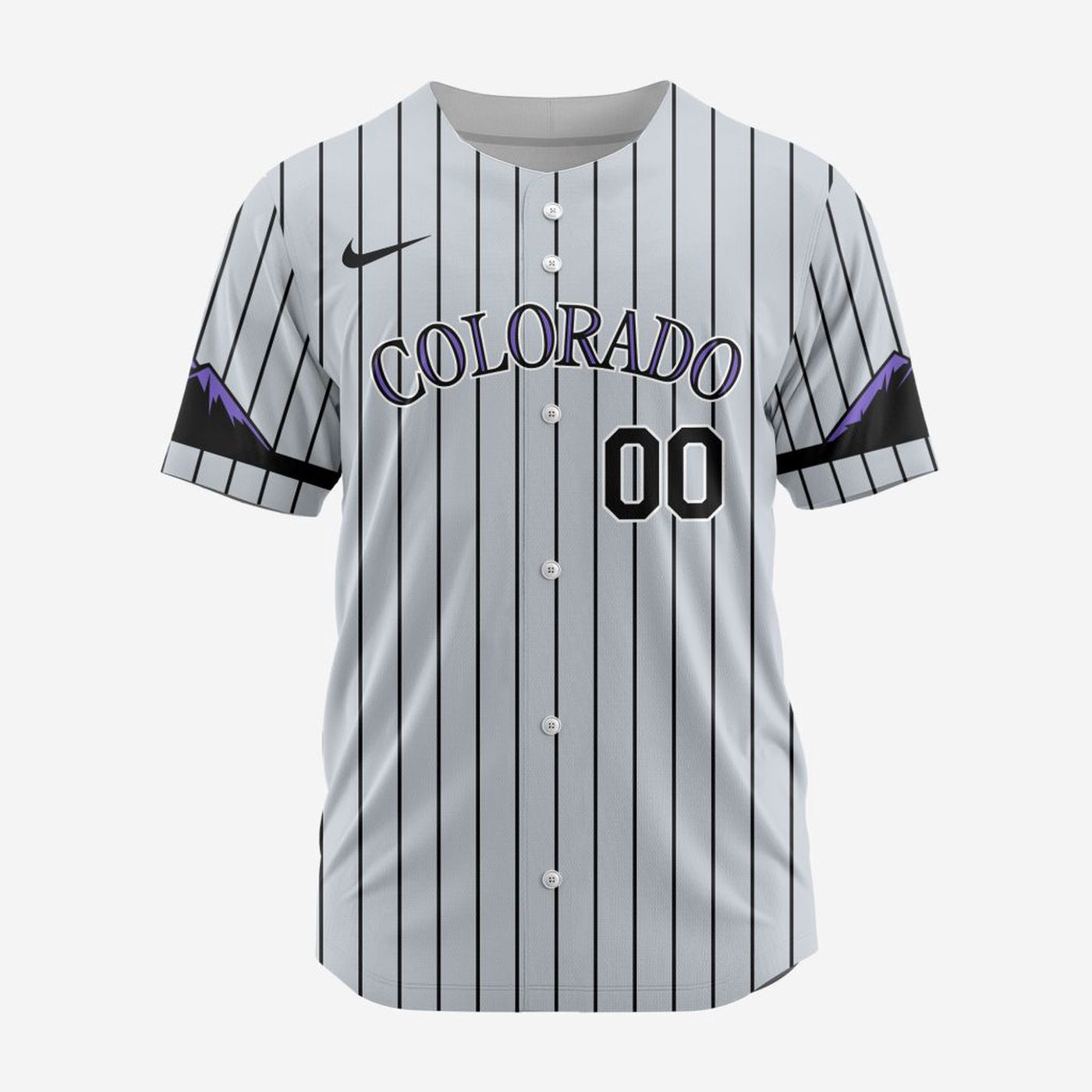 MLB Colorado Rockies Personalized Alternate Design Concept Baseball Jersey 2402 - Bafud baseball jersey product view 3