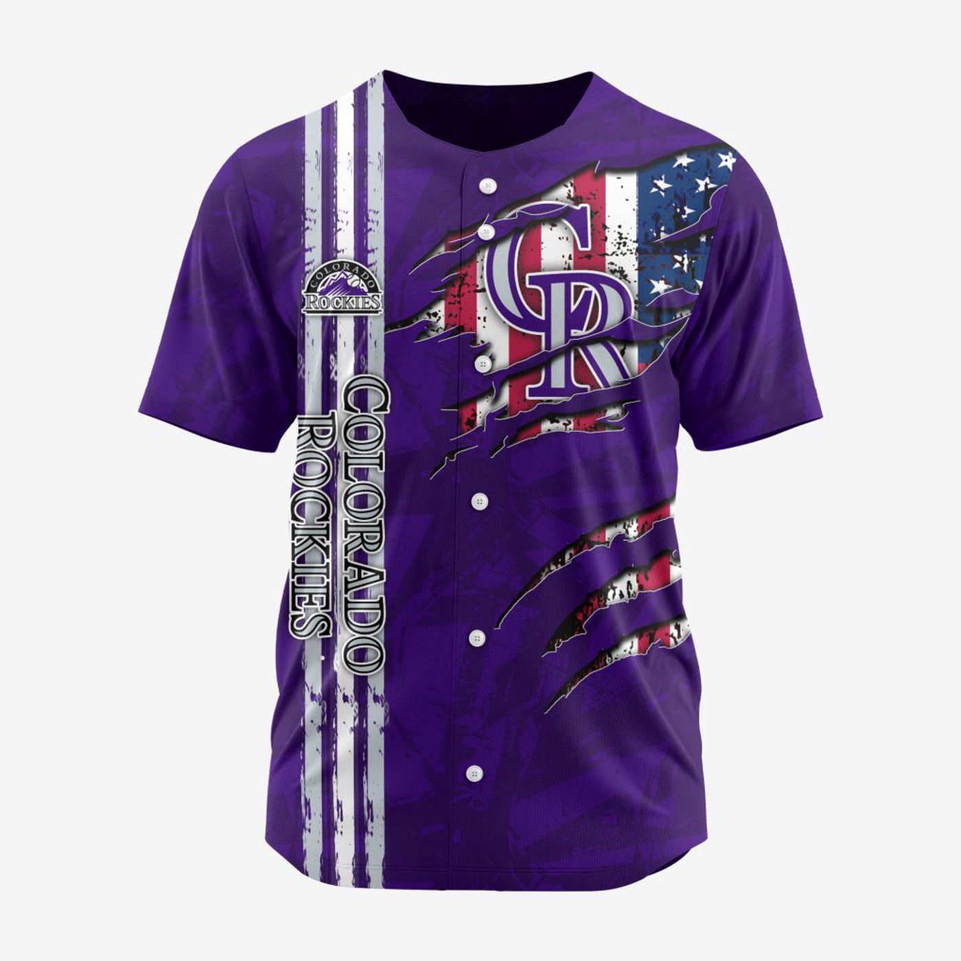 MLB Colorado Rockies Special Design Baseball Jersey Gift for Men Women - Bafud baseball jersey product view 2