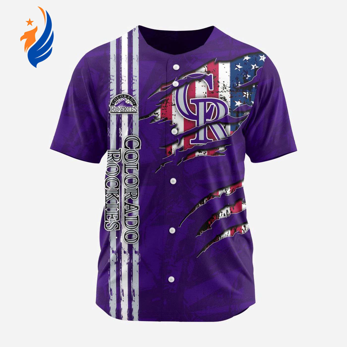 MLB Colorado Rockies Special Design Baseball Jersey Gift for Men Women - Bafud baseball jersey product view 1