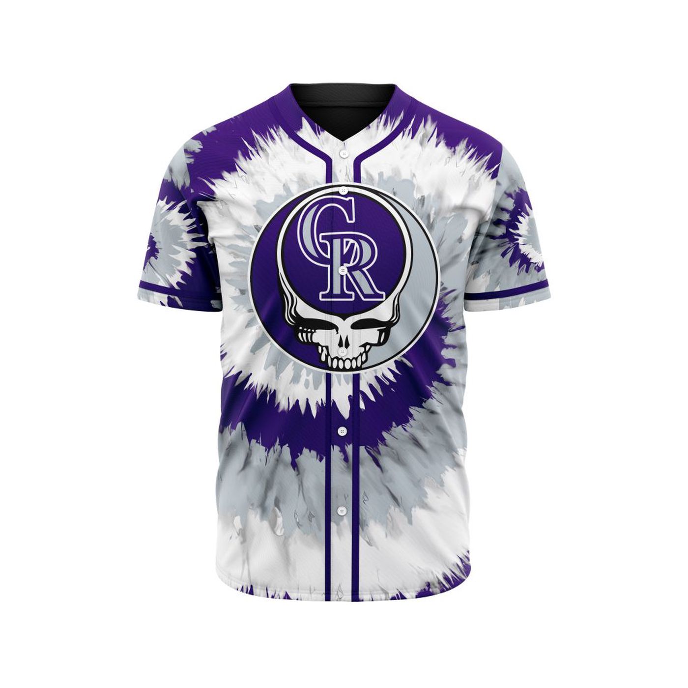 MLB Colorado Rockies Special Grateful Dead Design Baseball Jersey Gift for Men Women - Bafud baseball jersey product view 2