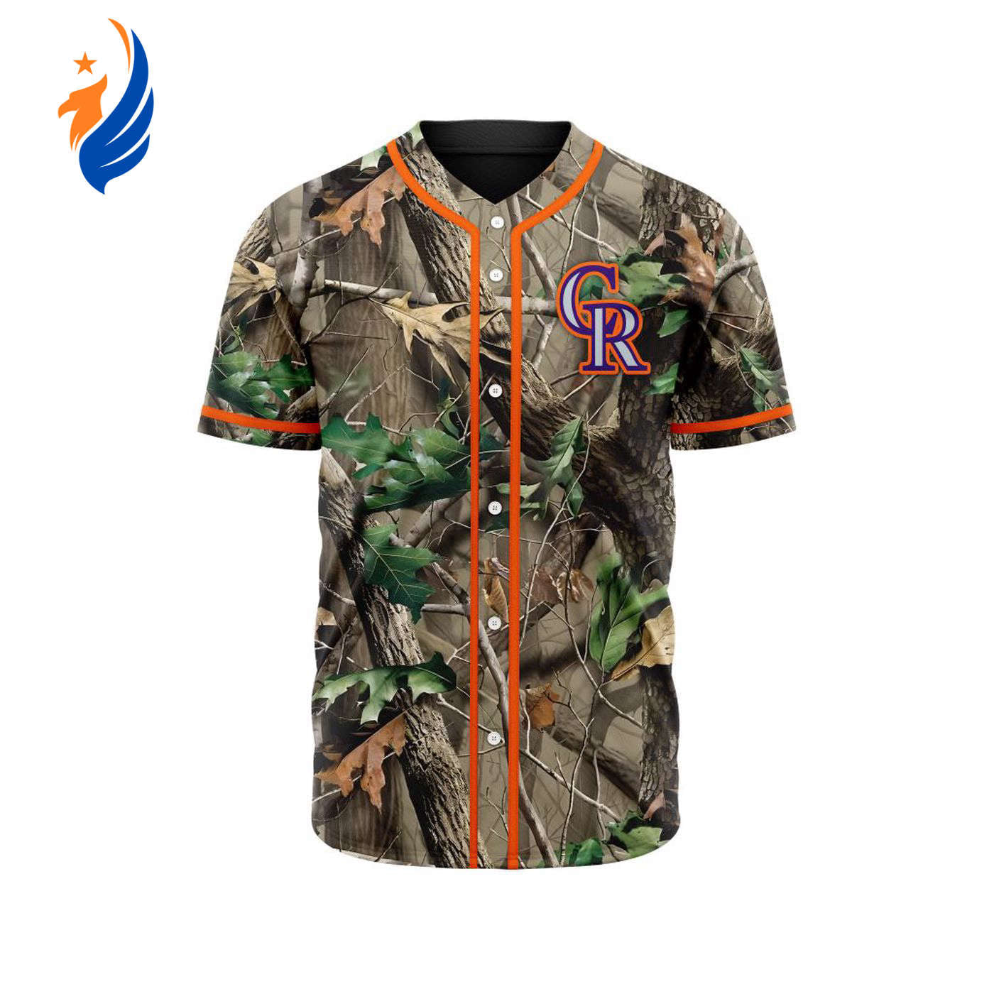MLB Colorado Rockies Special Realtree Camo Hunting Baseball Jersey Gift for Men Women - Bafud baseball jersey product view 1