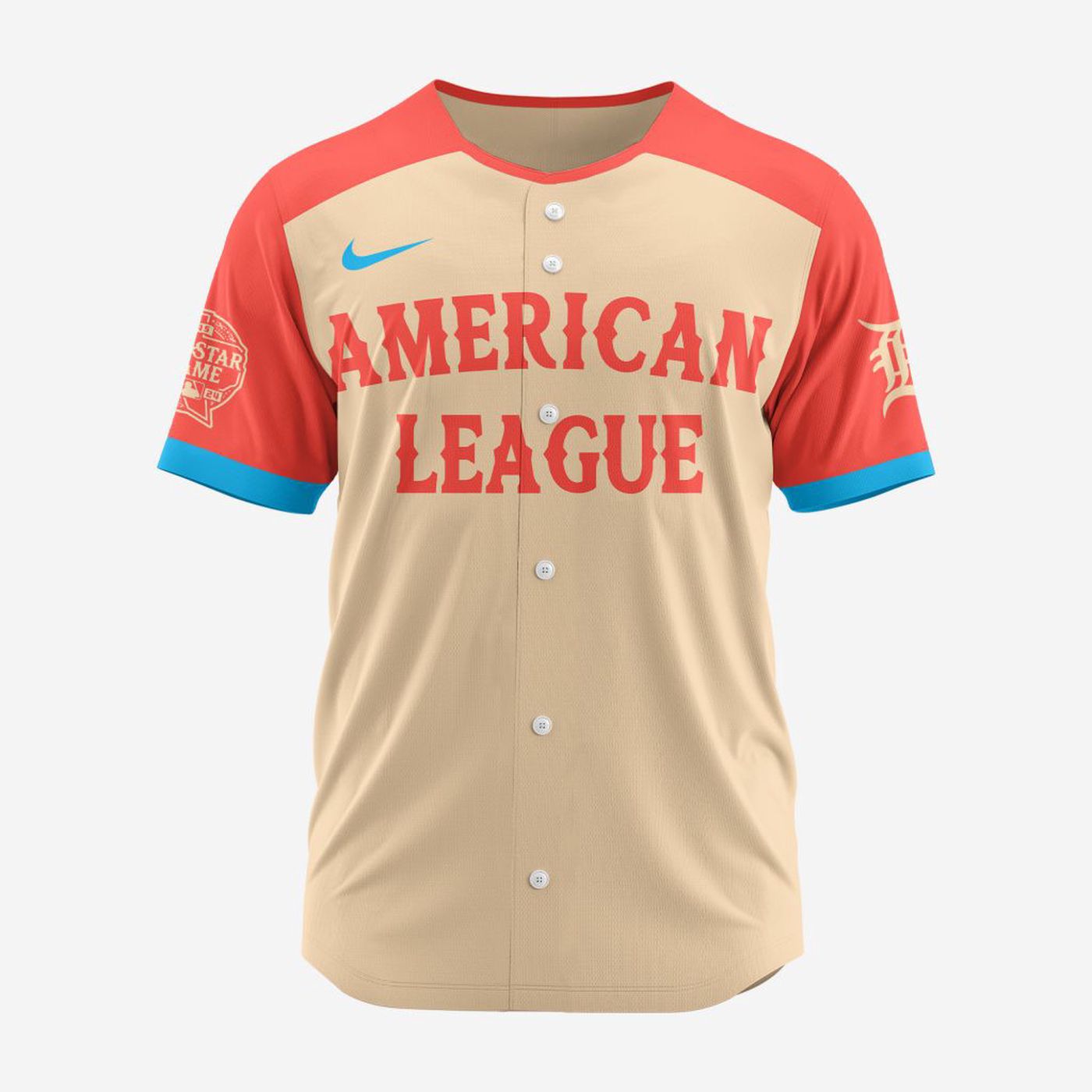 MLB Detroit Tigers Personalized 2024 All Star Game Baseball Jersey - Bafud baseball jersey product view 2
