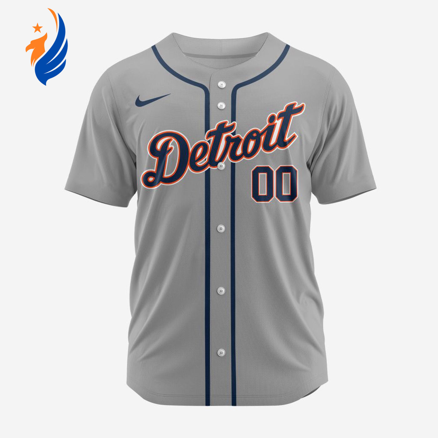 MLB Detroit Tigers Personalized 2024 Road Baseball Jersey - Bafud baseball jersey product view 1