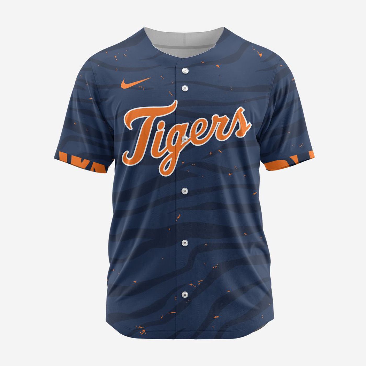 MLB Detroit Tigers Personalized Alternate Design Concept Baseball Jersey 2404 - Bafud baseball jersey product view 3