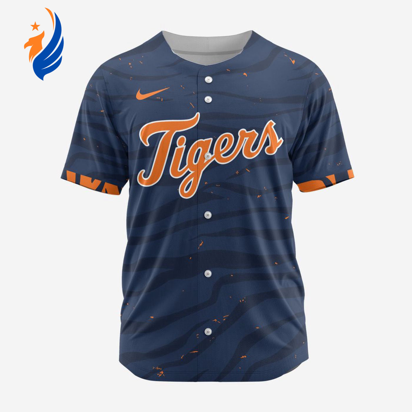 MLB Detroit Tigers Personalized Alternate Design Concept Baseball Jersey 2404 - Bafud baseball jersey product view 1