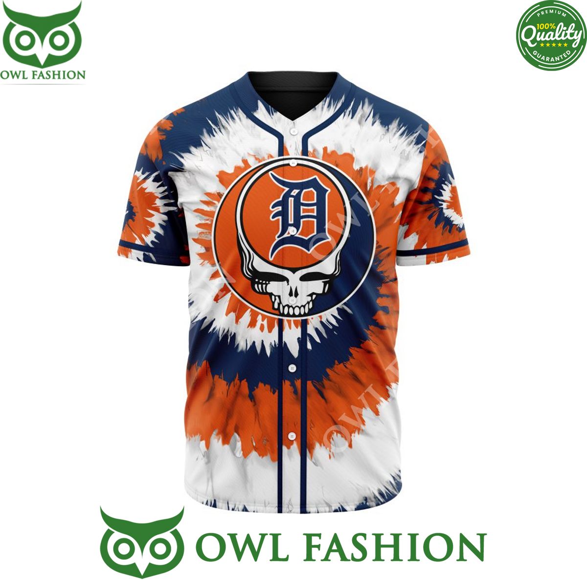 MLB Detroit Tigers Special Dead Design Baseball Jersey shirt baseball jersey product view 1