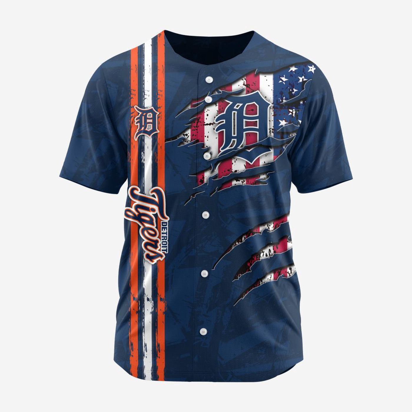 MLB Detroit Tigers Special Design Baseball Jersey Gift for Men Women - Bafud baseball jersey product view 2