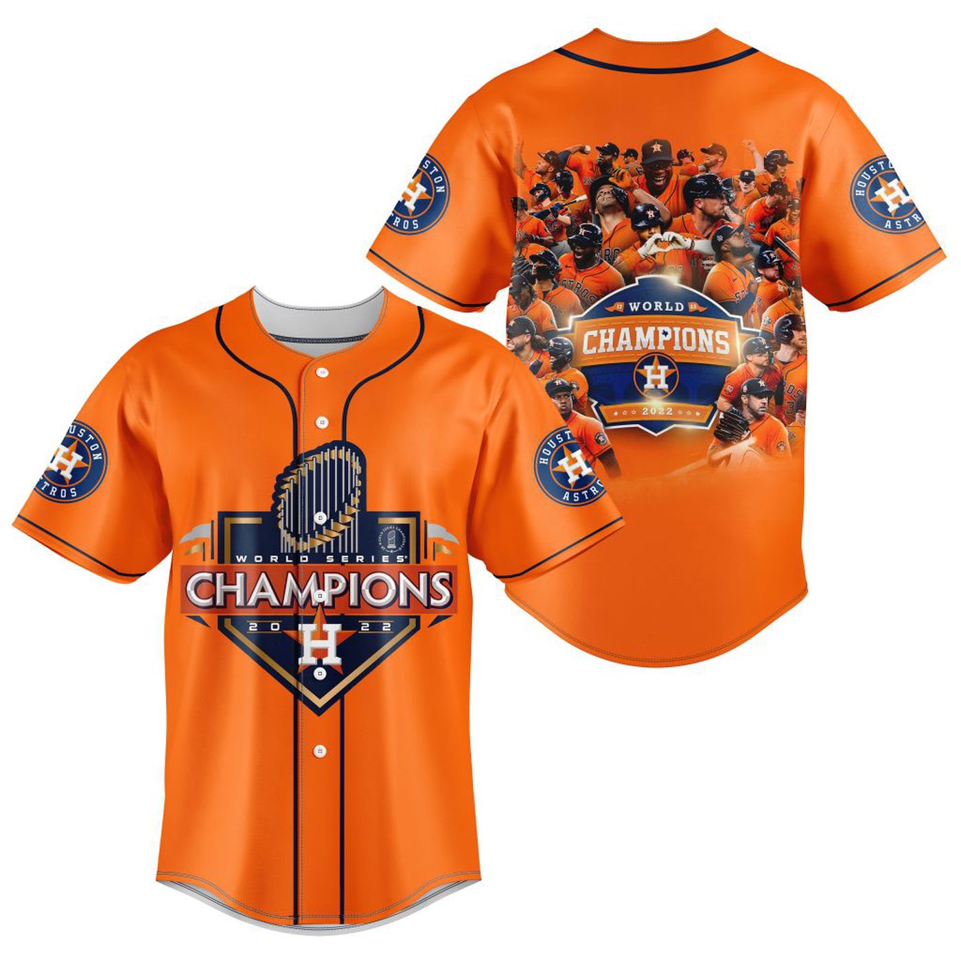MLB Houston Astros 2022 World Series Champions Baseball Jersey - Bafud baseball jersey product view 2