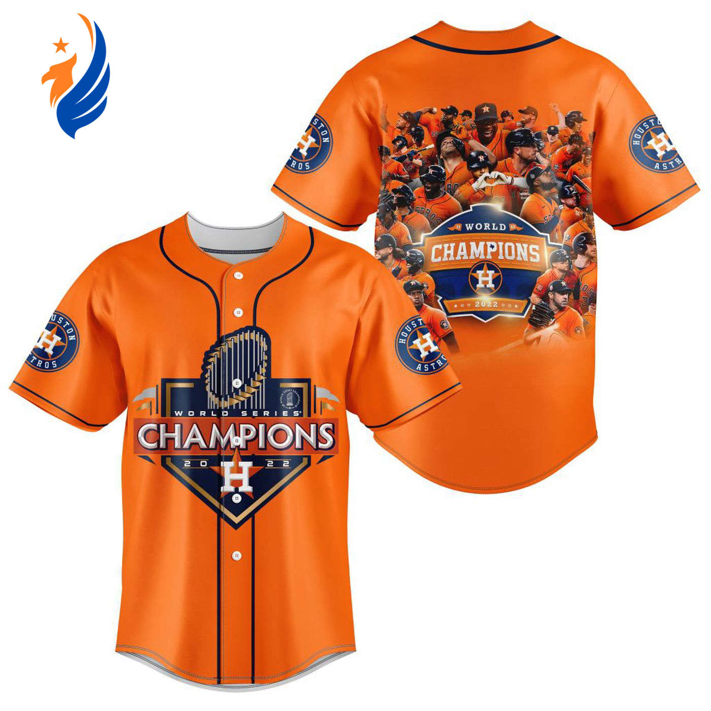 MLB Houston Astros 2022 World Series Champions Baseball Jersey - Bafud baseball jersey product view 1